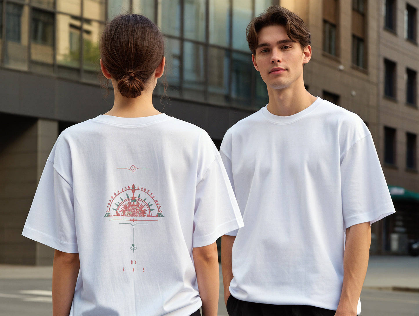 Sun it's 545 Over Size T-Shirt (Tişört) (Renk: Siyah-Beyaz) (545TSHO0005)