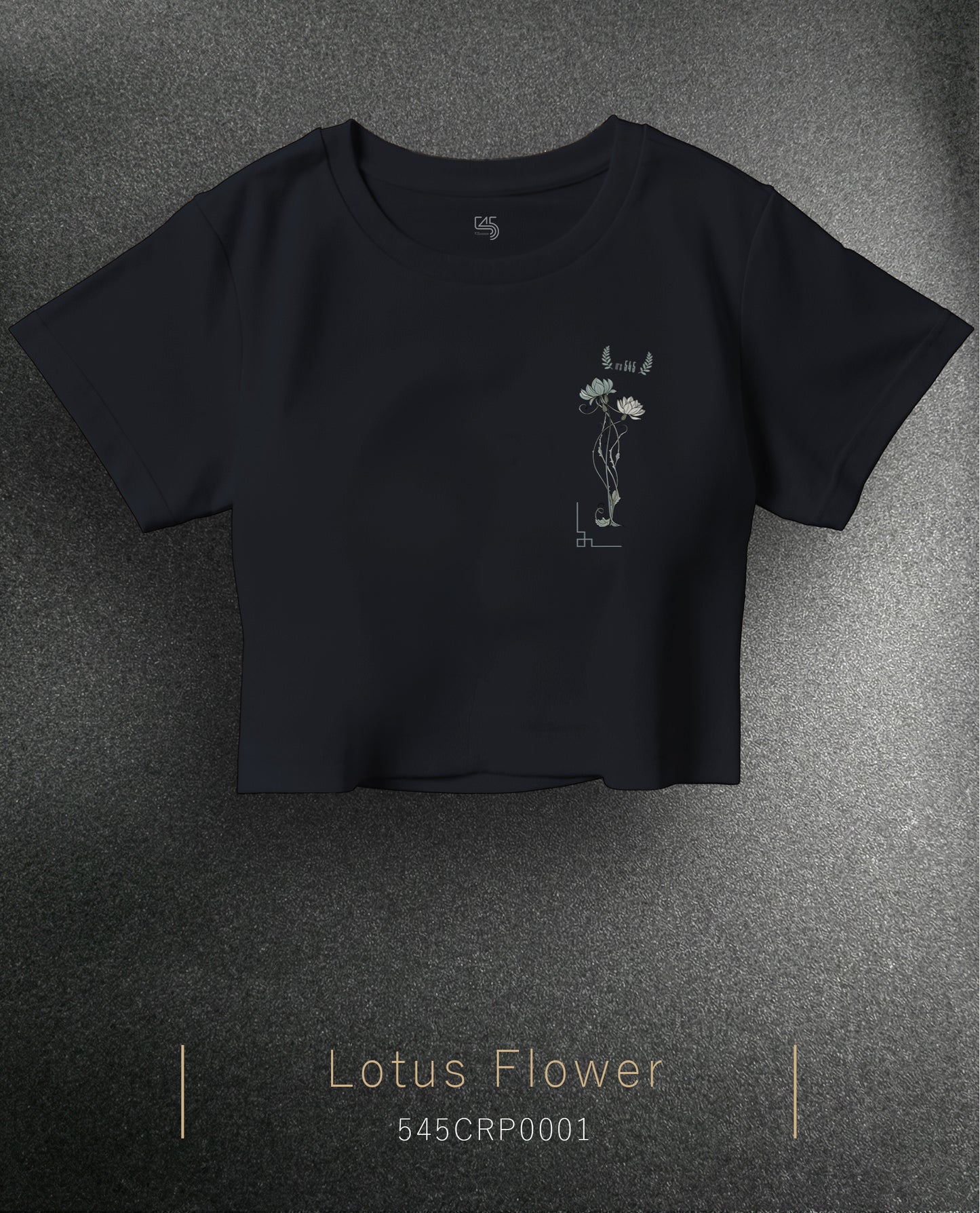 Lotus Flower Crop Size T-Shirt (T-shirt) 5 Colors
