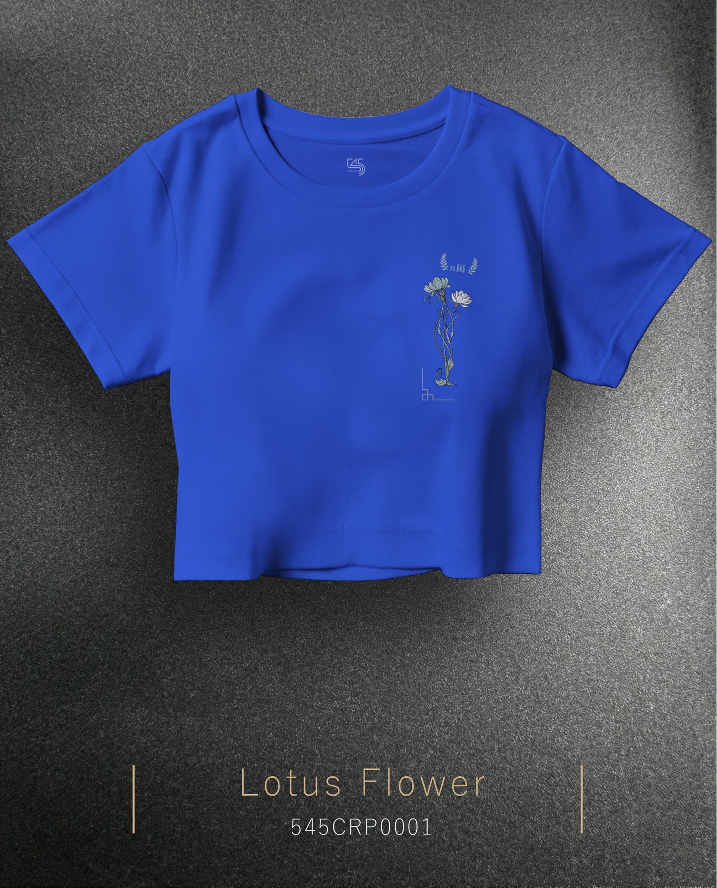 Lotus Flower Crop Size T-Shirt (T-shirt) 5 Colors