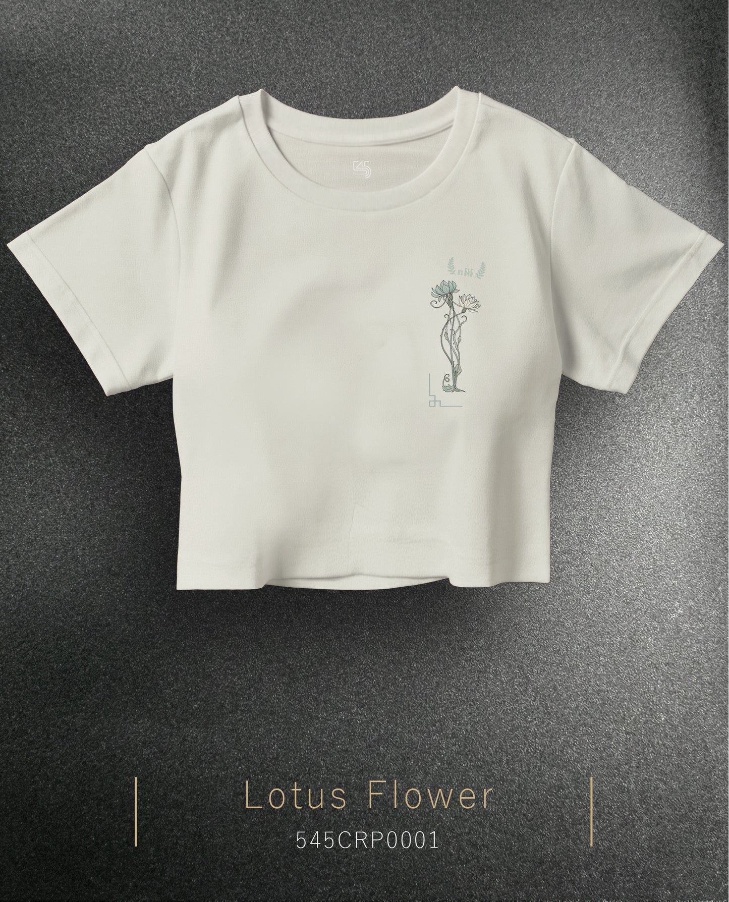 Lotus Flower Crop Size T-Shirt (T-shirt) 5 Colors