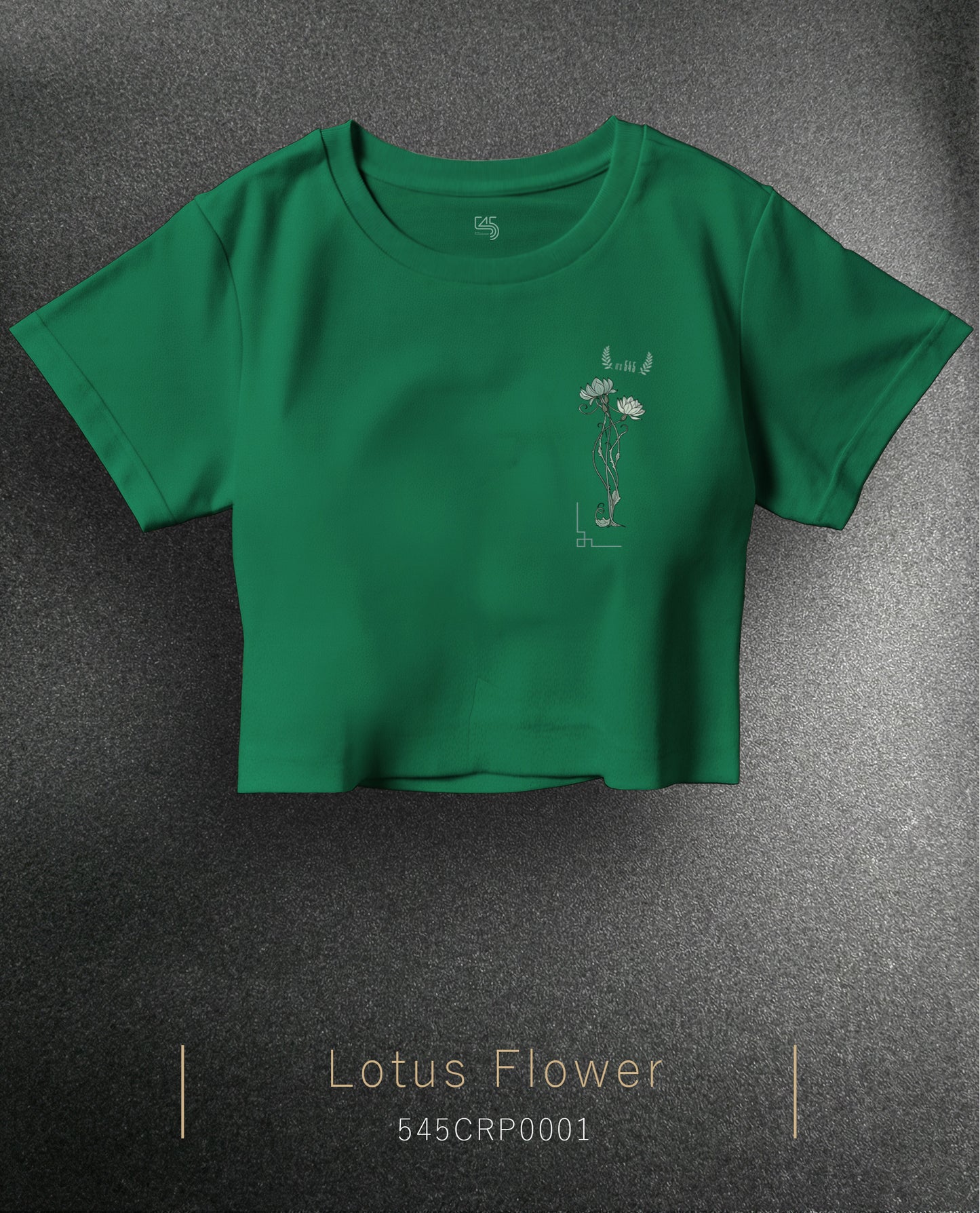 Lotus Flower Crop Size T-Shirt (T-shirt) 5 Colors