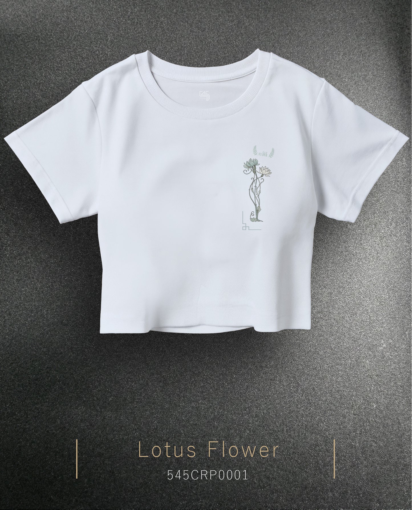 Lotus Flower Crop Size T-Shirt (T-shirt) 5 Colors