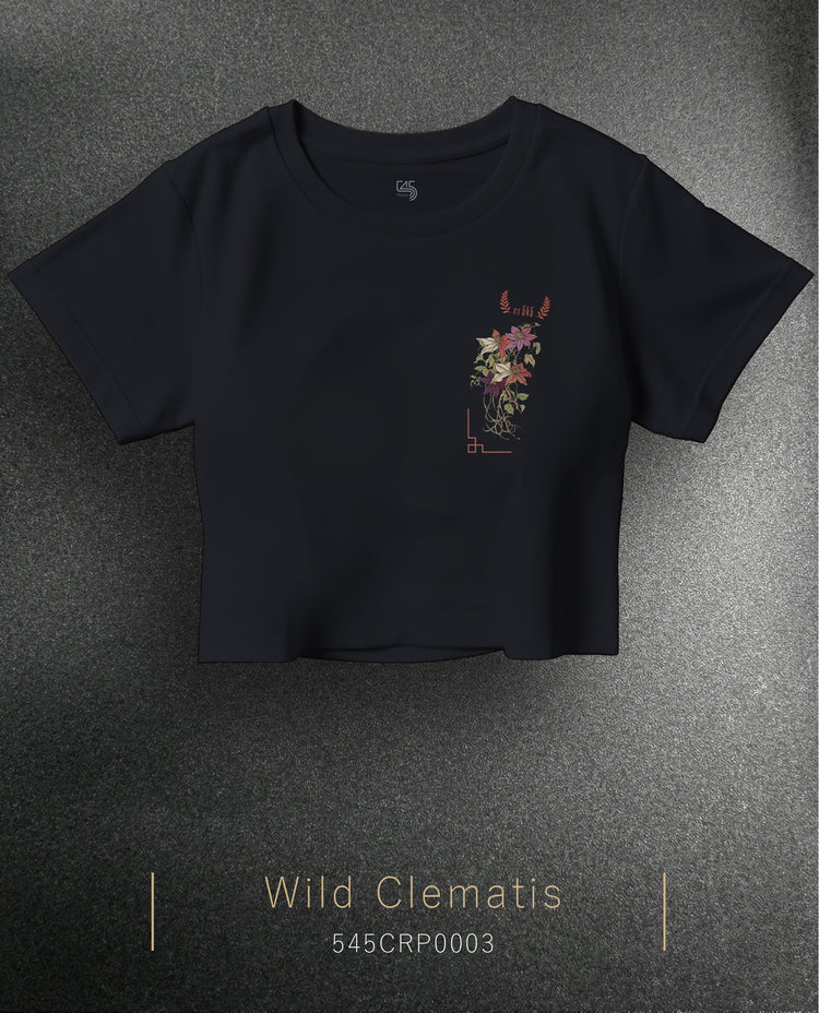 Wild Clematis Crop Size T-Shirt (Tişört) 5 Renk