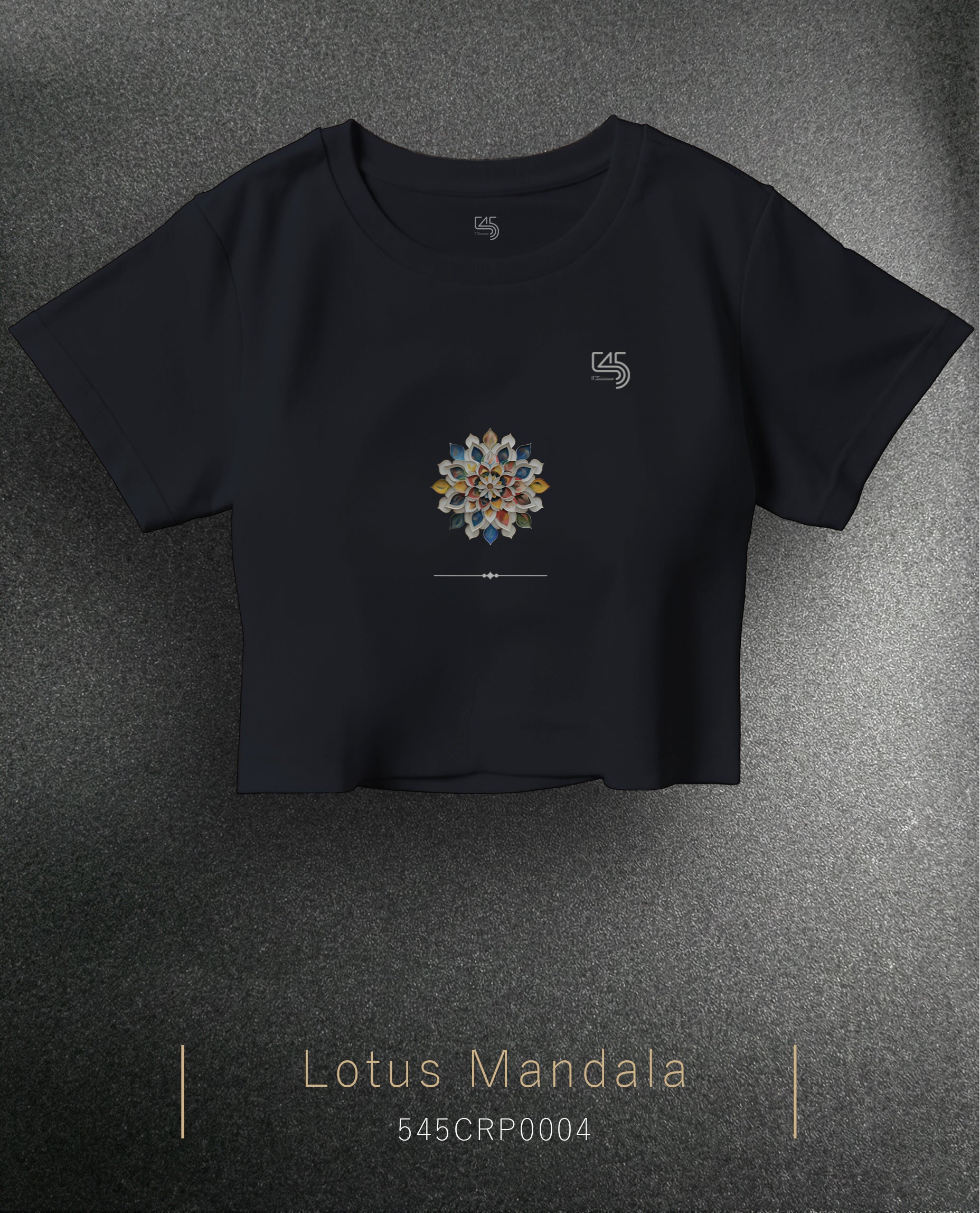 Lotus Mandala Crop Size T-Shirt (Tişört) 5 Renk