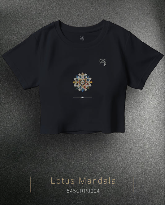 Lotus Mandala Crop Size T-Shirt (Tişört) 5 Renk