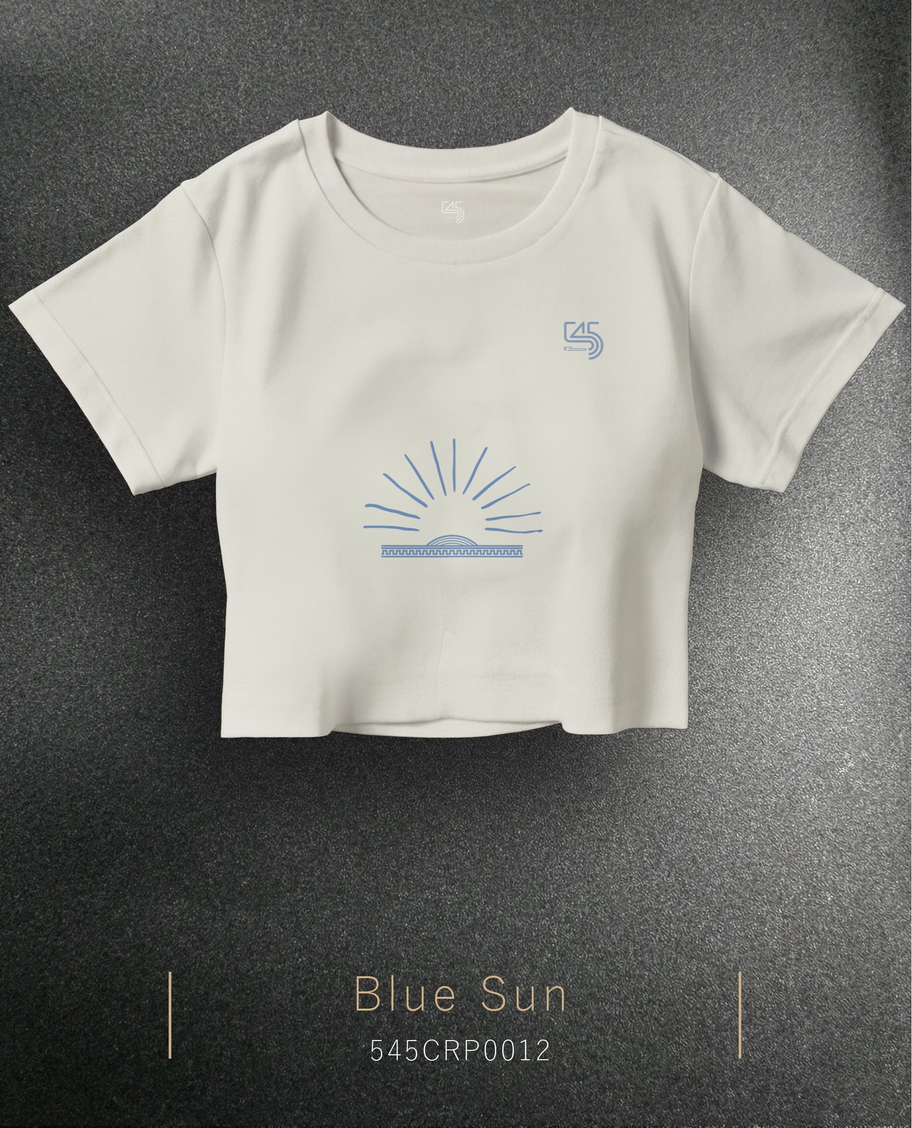 Blue Sun Crop Size T-Shirt (Tişört) 5 Renk