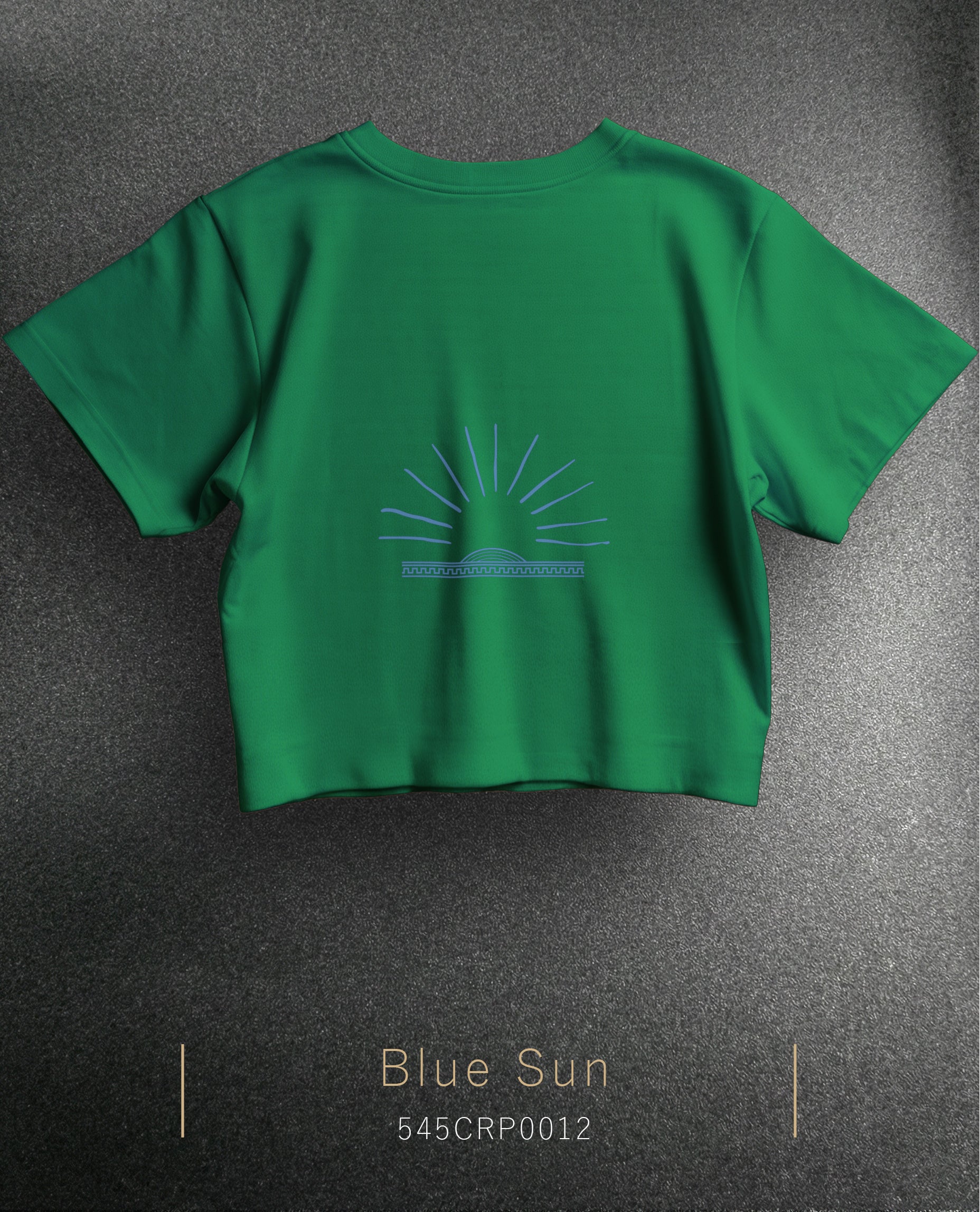 Blue Sun Crop Size T-Shirt (Tişört) 5 Renk
