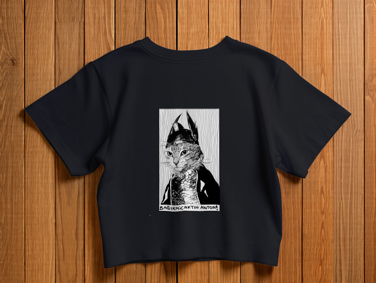 The Cat it's 545 Crop Size T-Shirt (Tişört) (Renk: 5 Farklı Renk) (545CRP0021)
