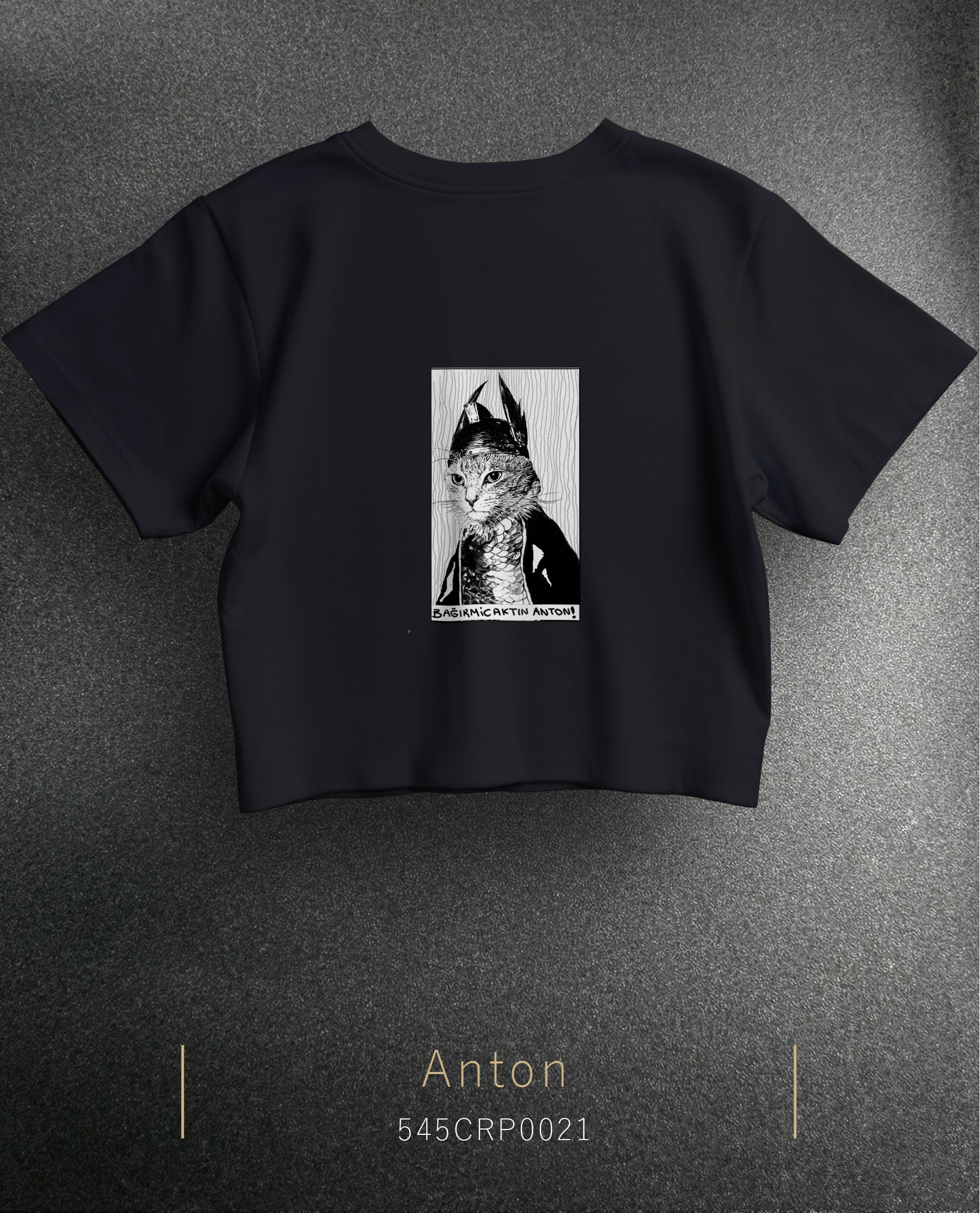 The Cat Anton Crop Size T-Shirt (Tişört) 5 Renk