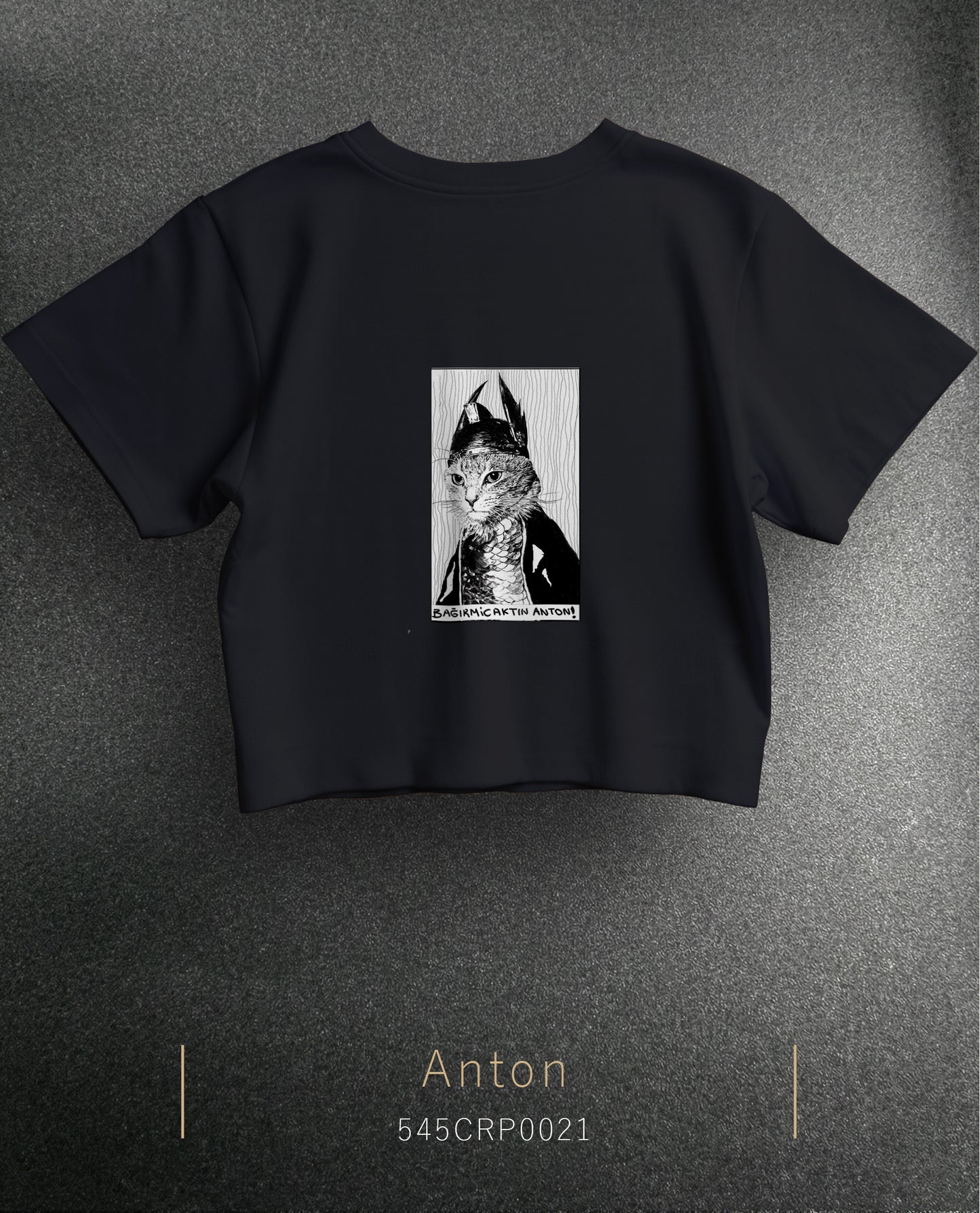 The Cat Anton Crop Size T-Shirt (T-shirt) 5 Colors