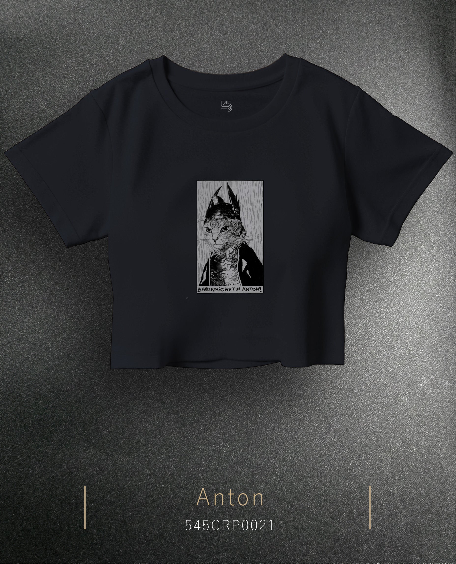The Cat Anton Crop Size T-Shirt (Tişört) 5 Renk