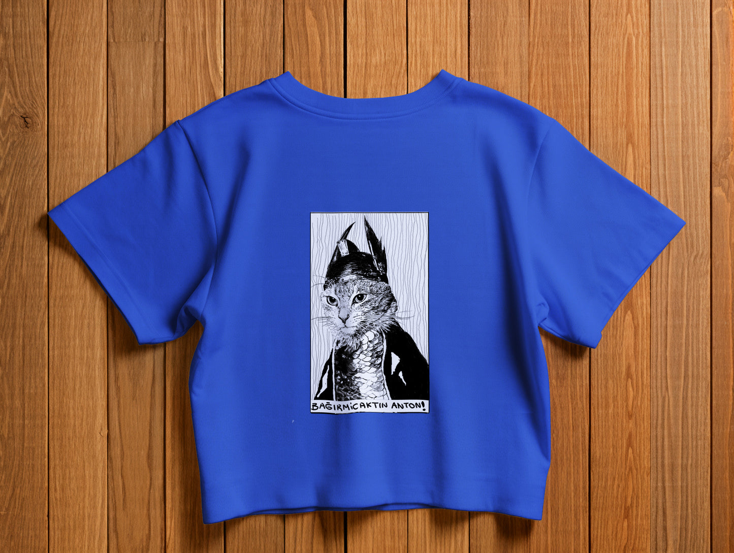 The Cat it's 545 Crop Size T-Shirt (Tişört) (Renk: 5 Farklı Renk) (545CRP0021)