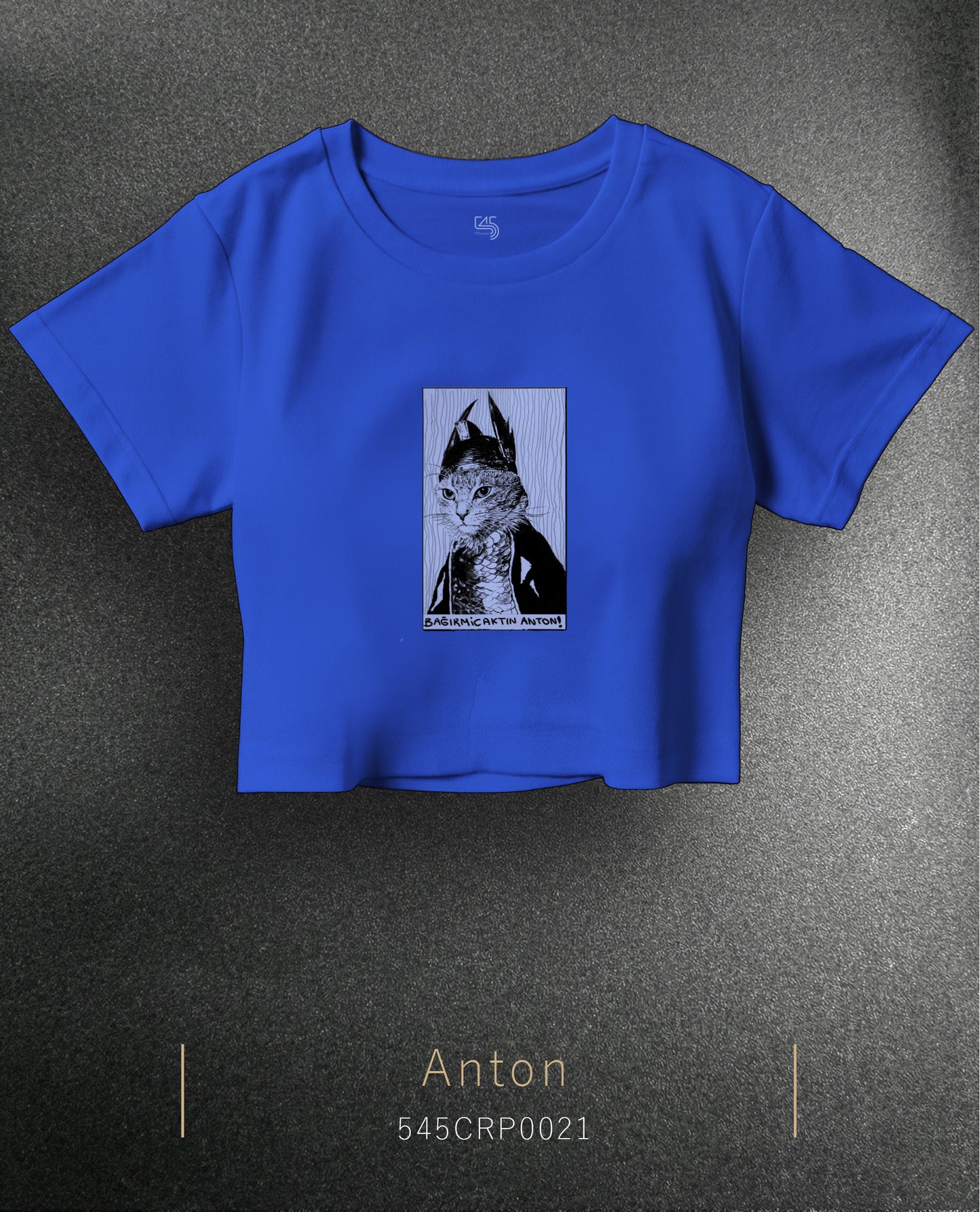 The Cat Anton Crop Size T-Shirt (T-shirt) 5 Colors