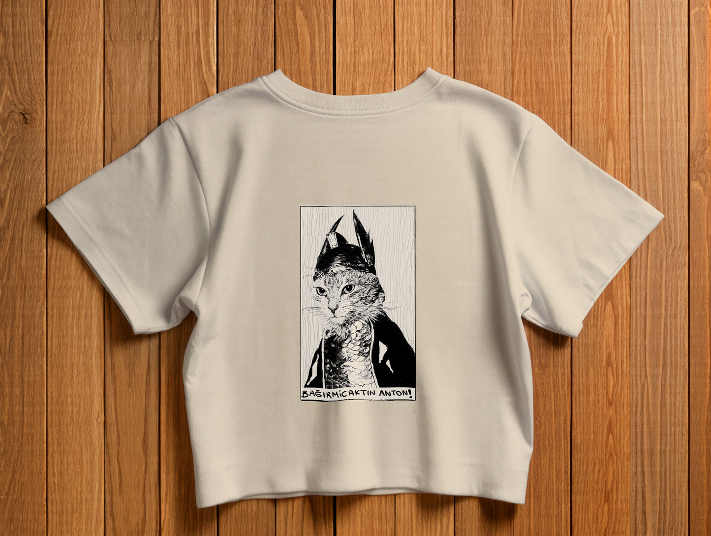 The Cat it's 545 Crop Size T-Shirt (Tişört) (Renk: 5 Farklı Renk) (545CRP0021)