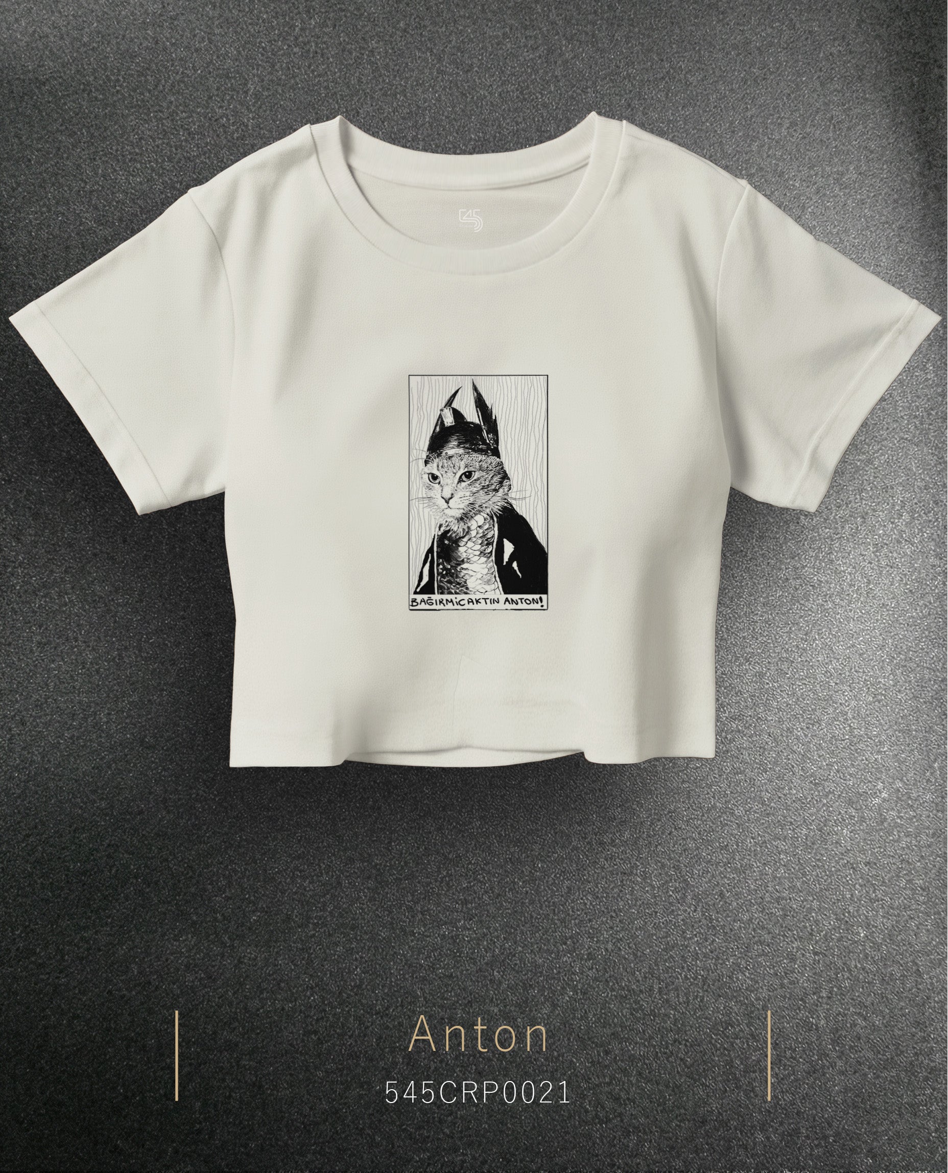 The Cat Anton Crop Size T-Shirt (Tişört) 5 Renk