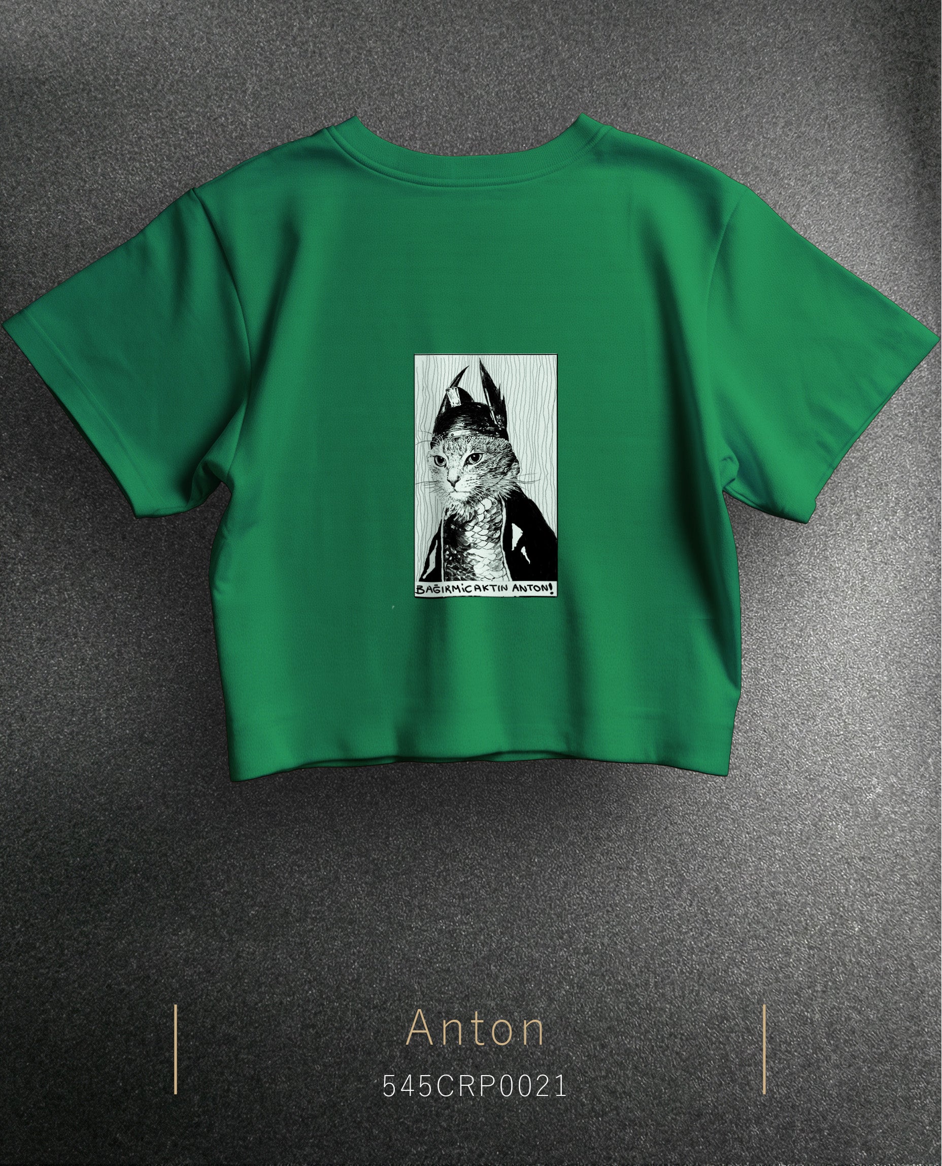 The Cat Anton Crop Size T-Shirt (Tişört) 5 Renk