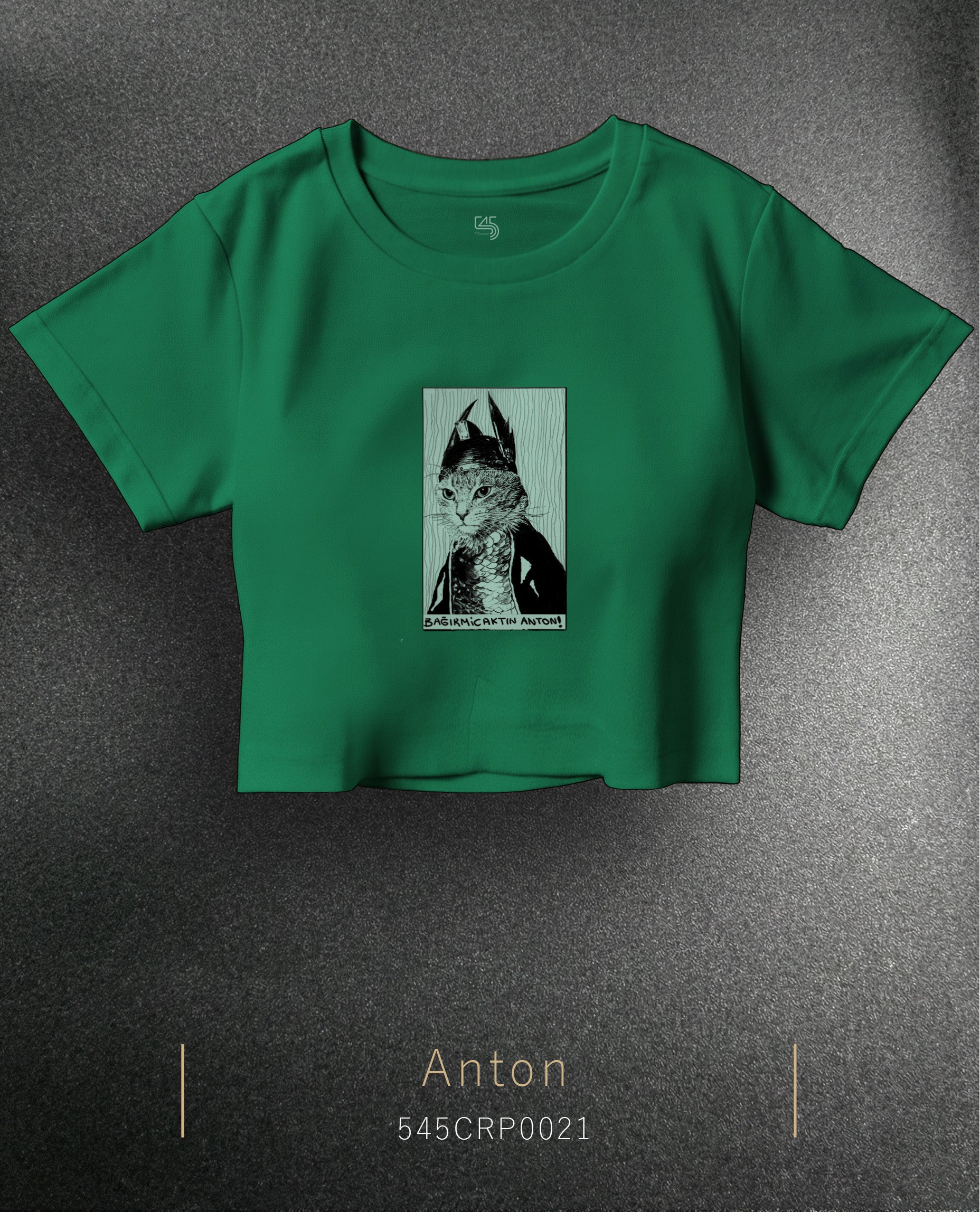 The Cat Anton Crop Size T-Shirt (Tişört) 5 Renk