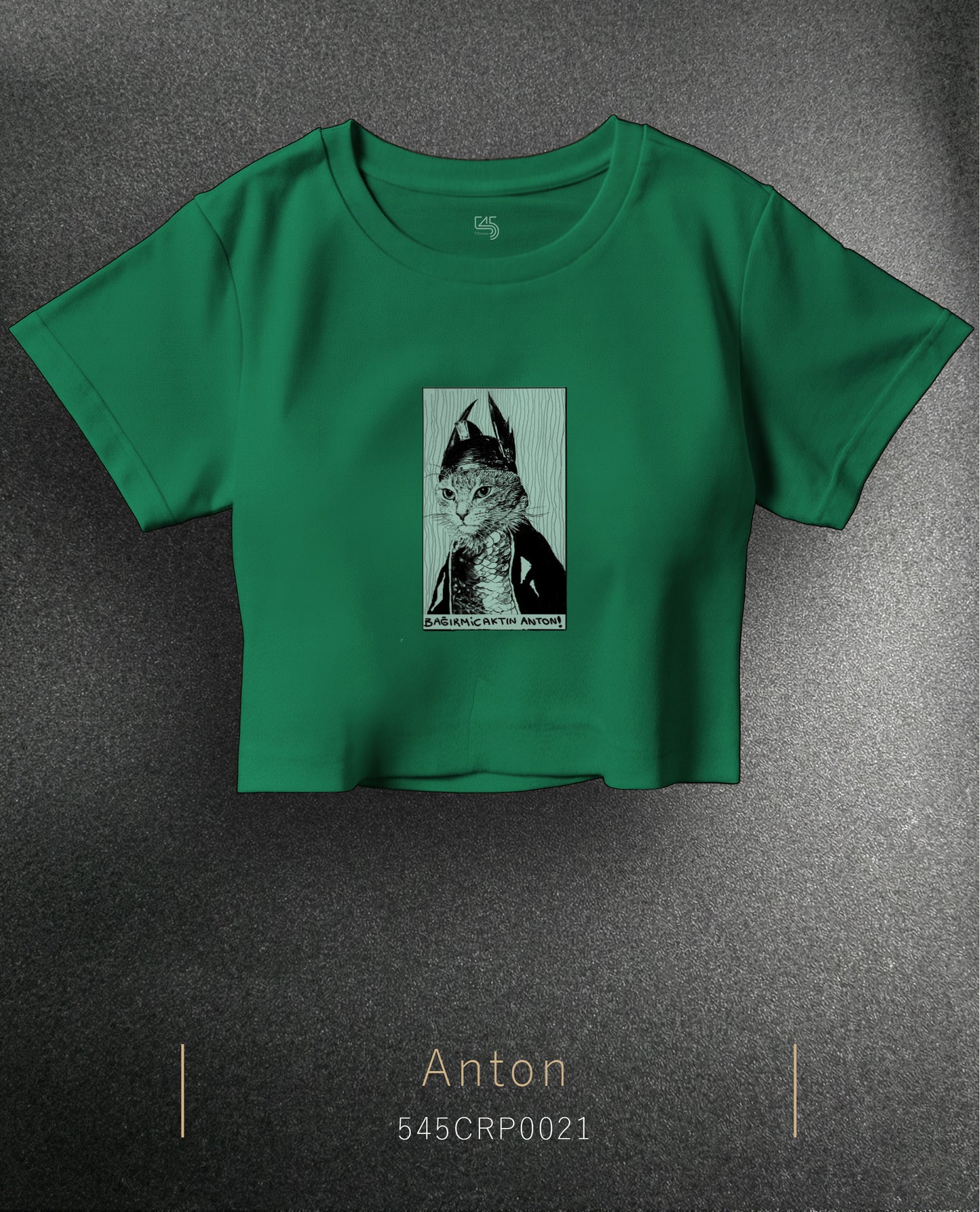 The Cat Anton Crop Size T-Shirt (T-shirt) 5 Colors