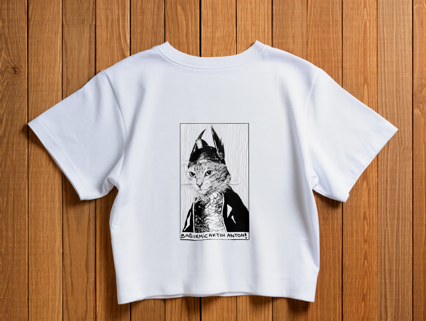 The Cat it's 545 Crop Size T-Shirt (Tişört) (Renk: 5 Farklı Renk) (545CRP0021)