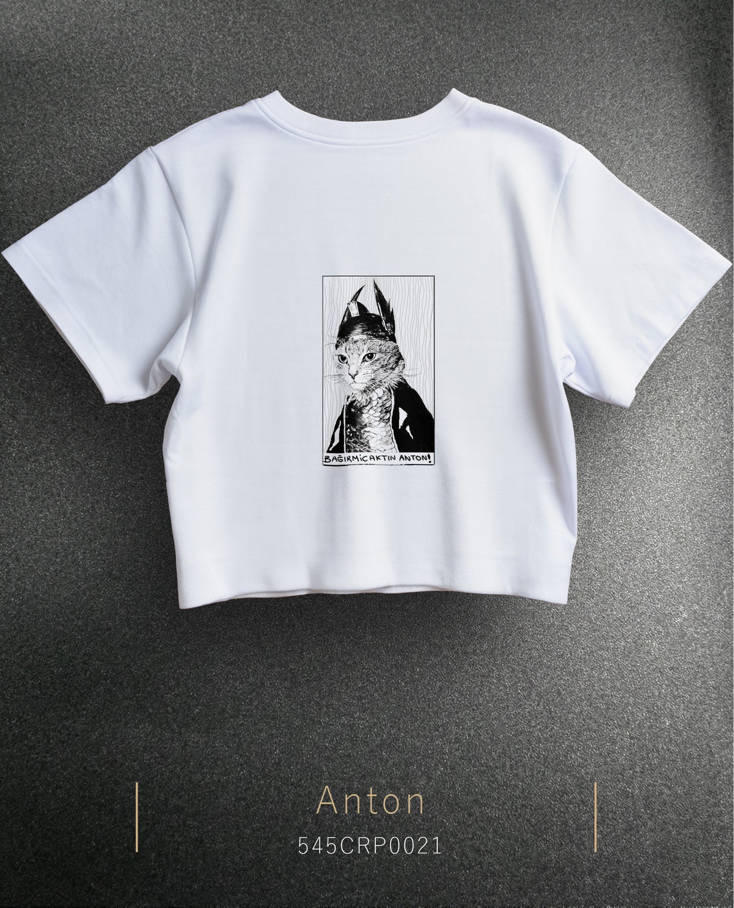 The Cat Anton Crop Size T-Shirt (T-shirt) 5 Colors