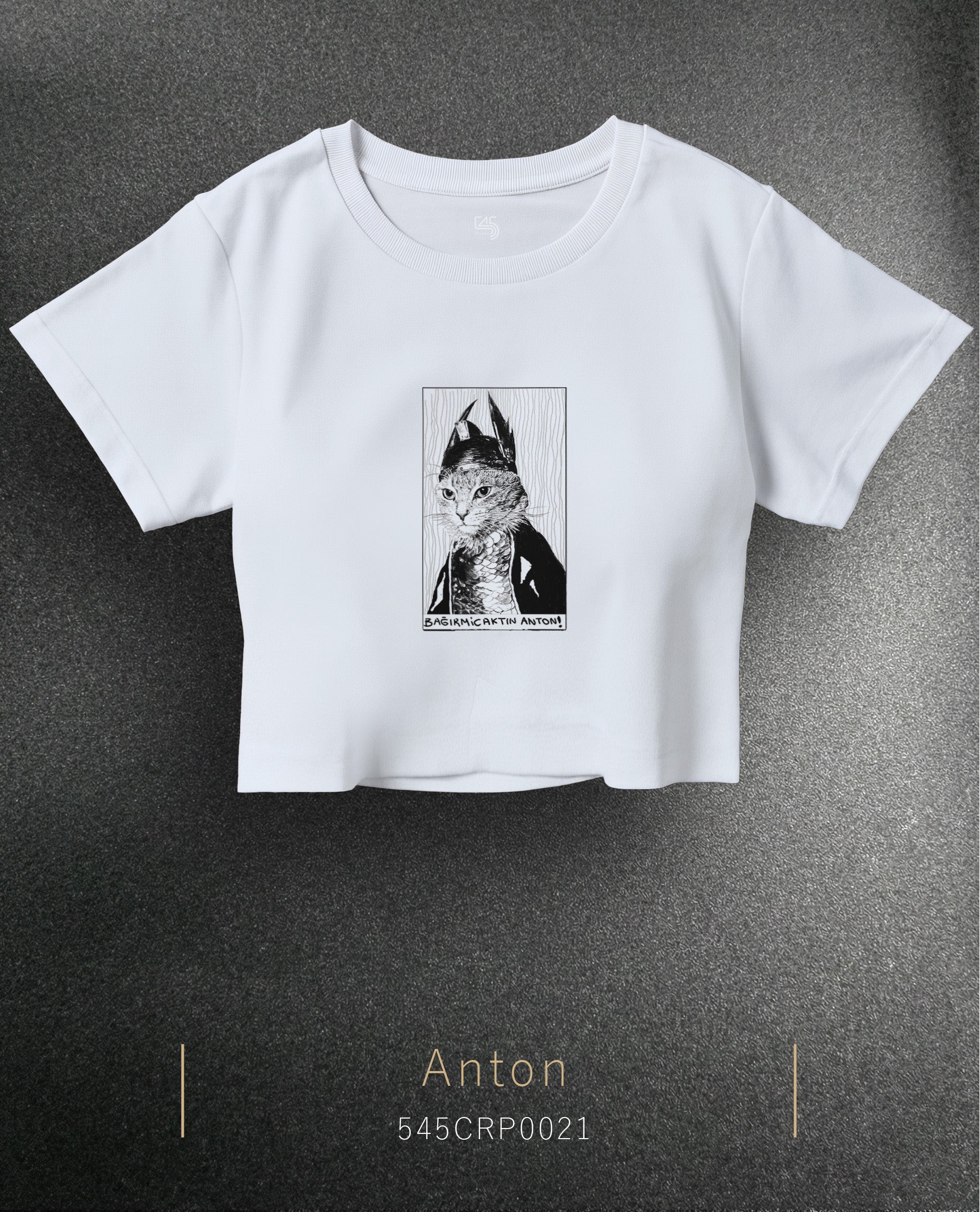 The Cat Anton Crop Size T-Shirt (Tişört) 5 Renk