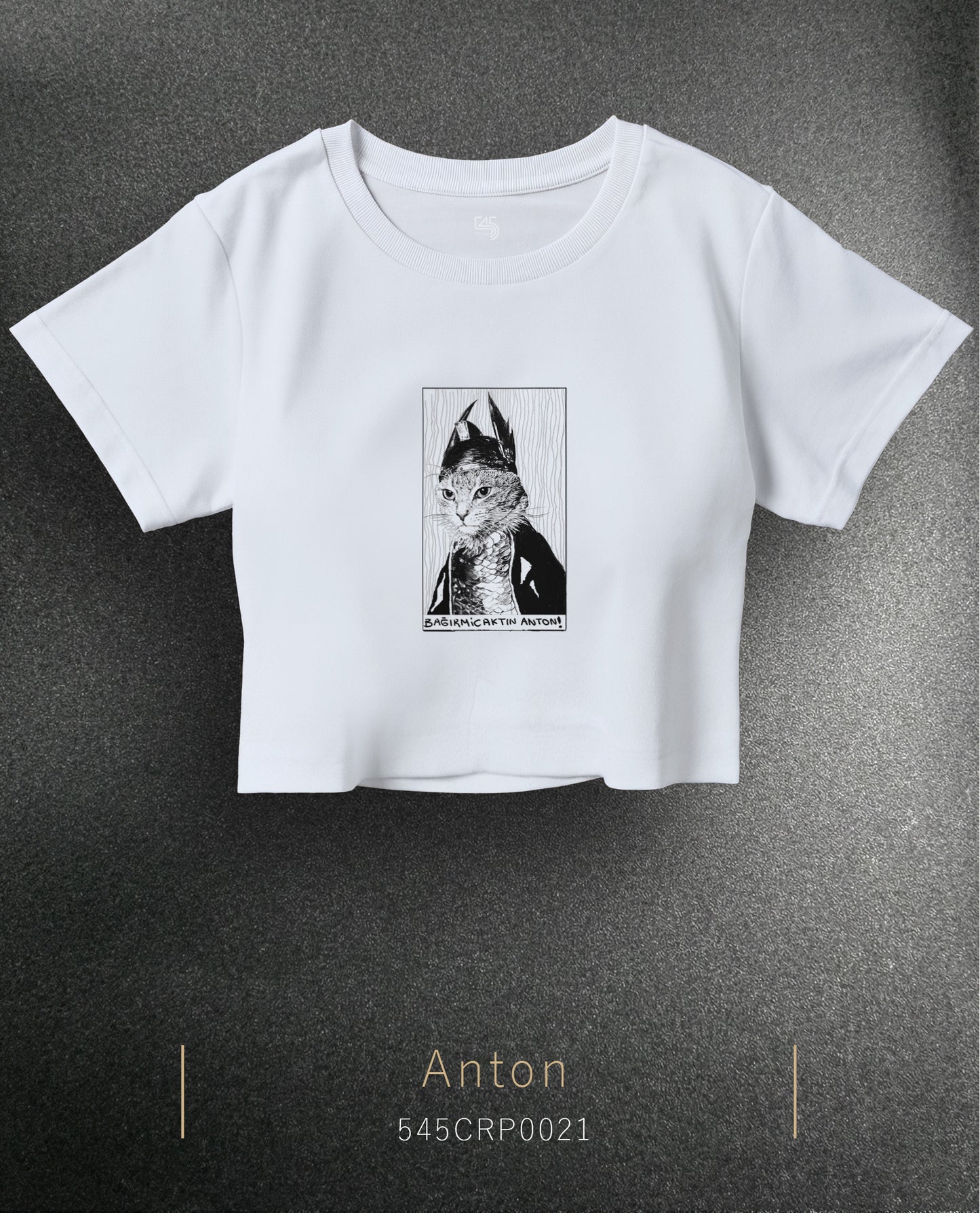 The Cat Anton Crop Size T-Shirt (T-shirt) 5 Colors