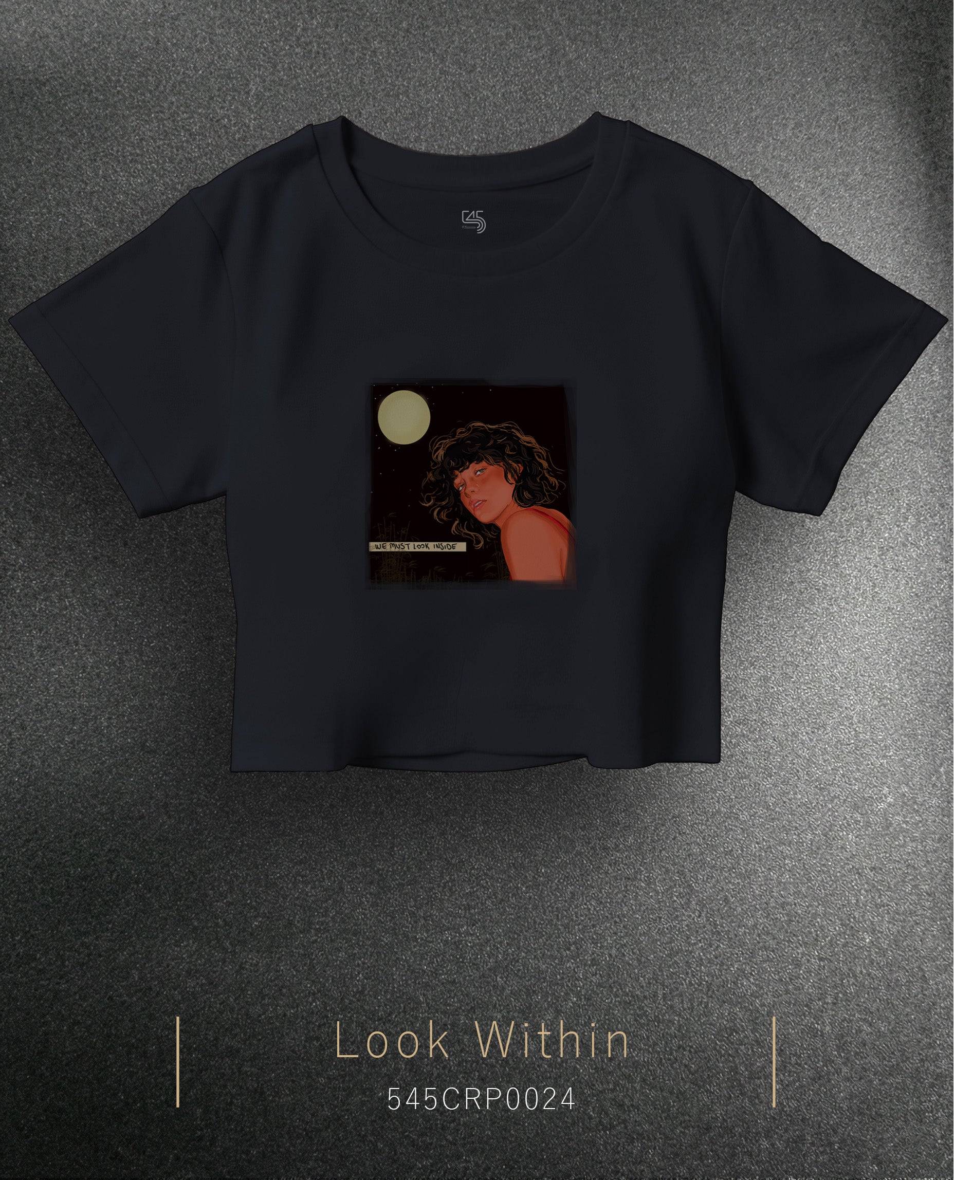 Look Within Crop Size T-Shirt (Tişört) 3 Renk