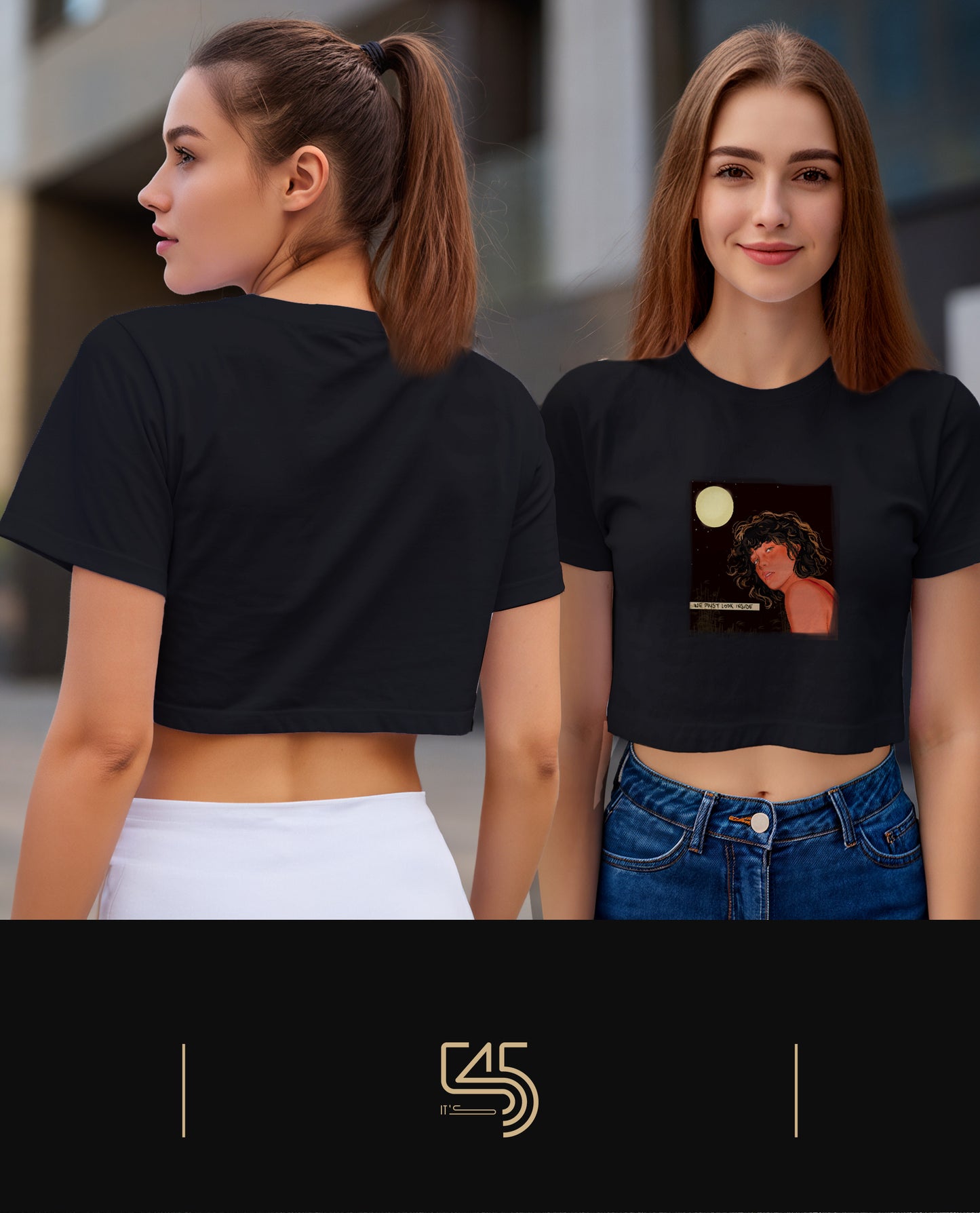 Look Within Crop Size T-Shirt (Tişört) 3 Renk