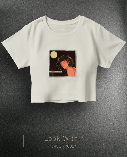 Look Within Crop Size T-Shirt (Tişört) 3 Renk