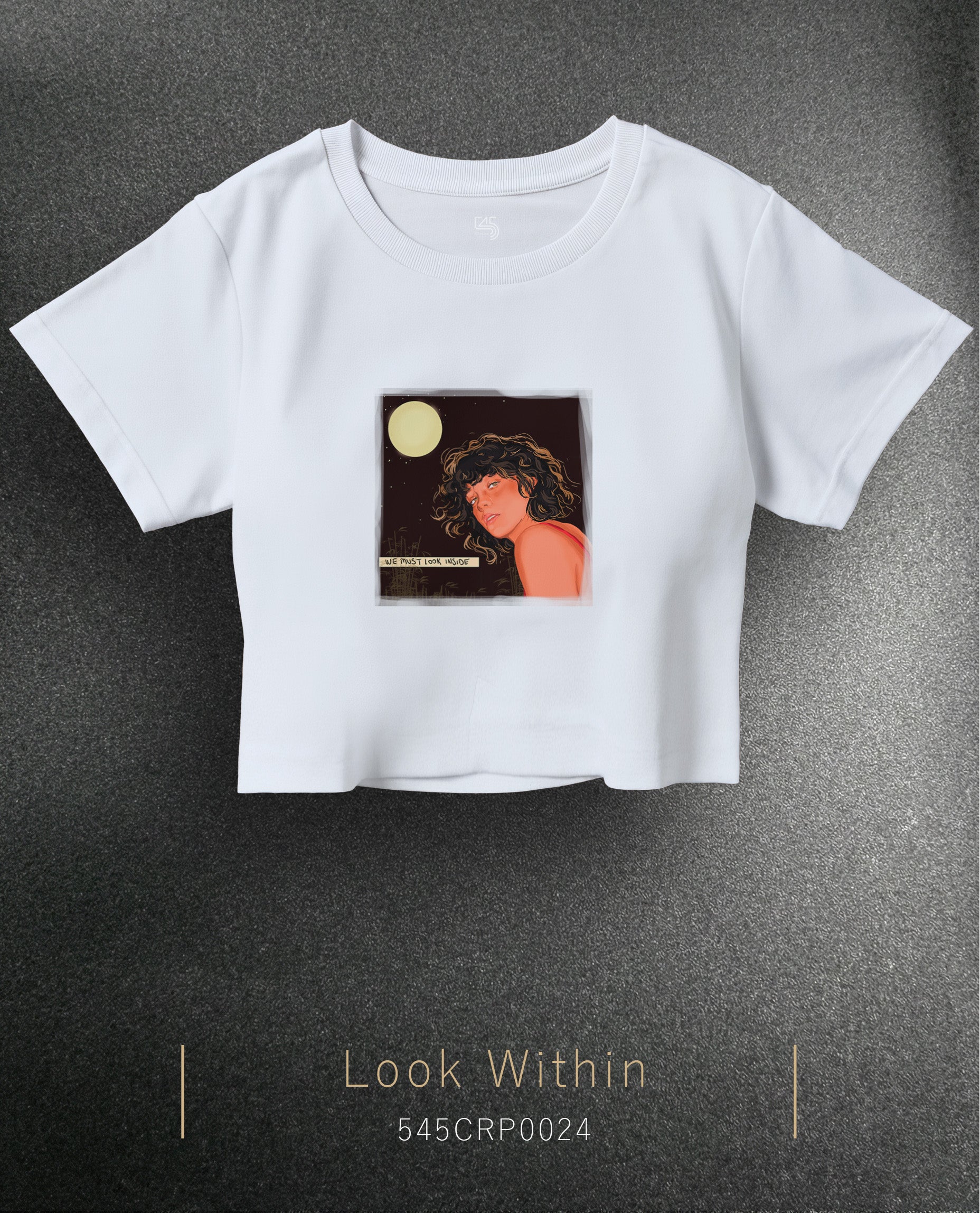 Look Within Crop Size T-Shirt (Tişört) 3 Renk