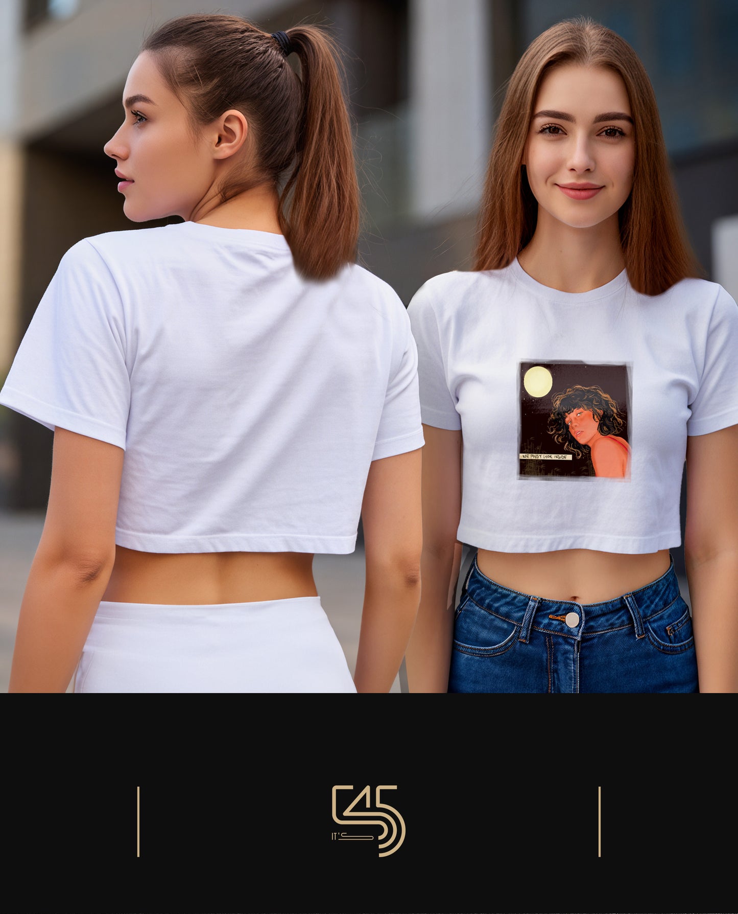 Look Within Crop Size T-Shirt (Tişört) 3 Renk