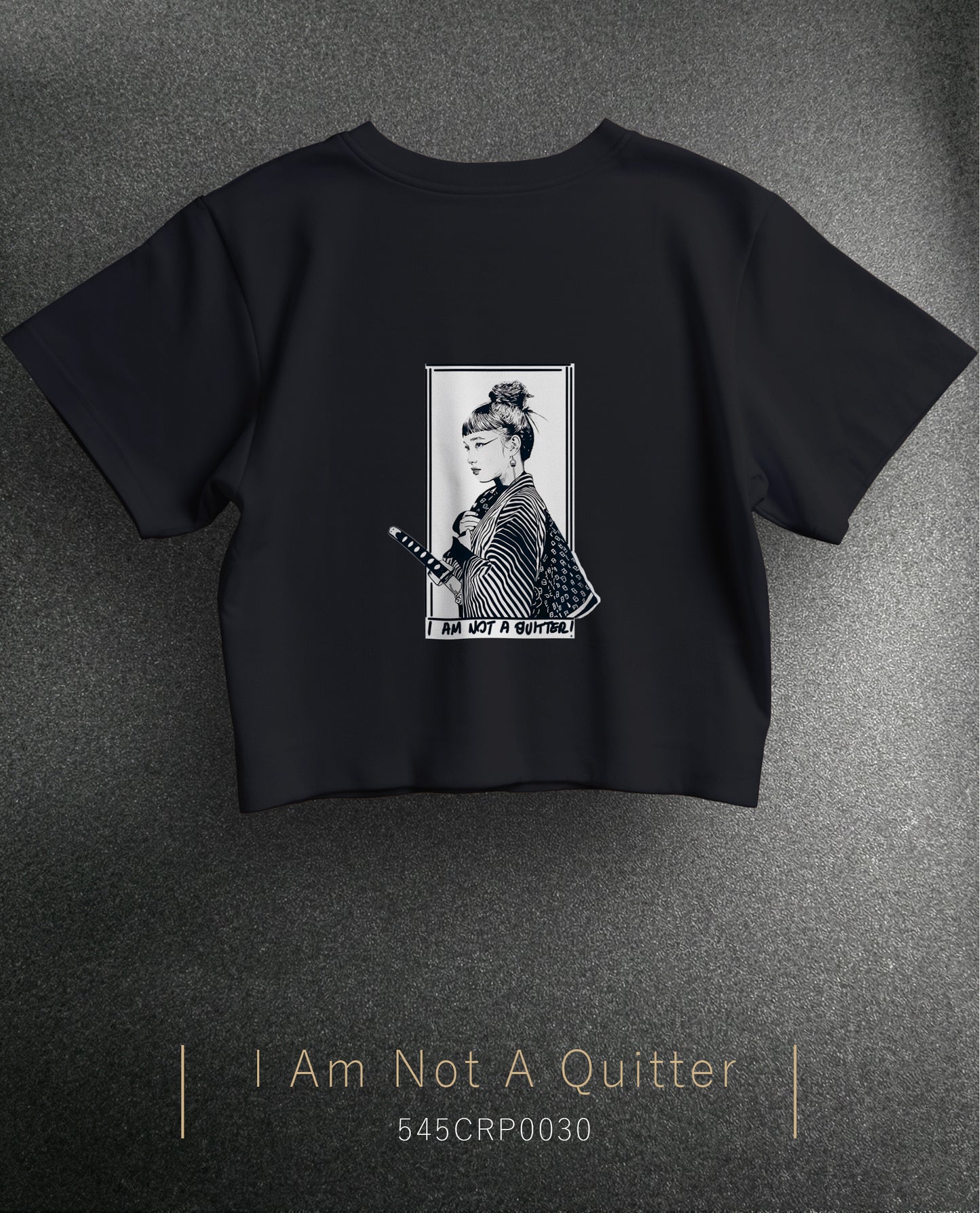 Sharp Silence "I Am Not a Quitter" Crop Size T-Shirt (Tişört) 3 Renk