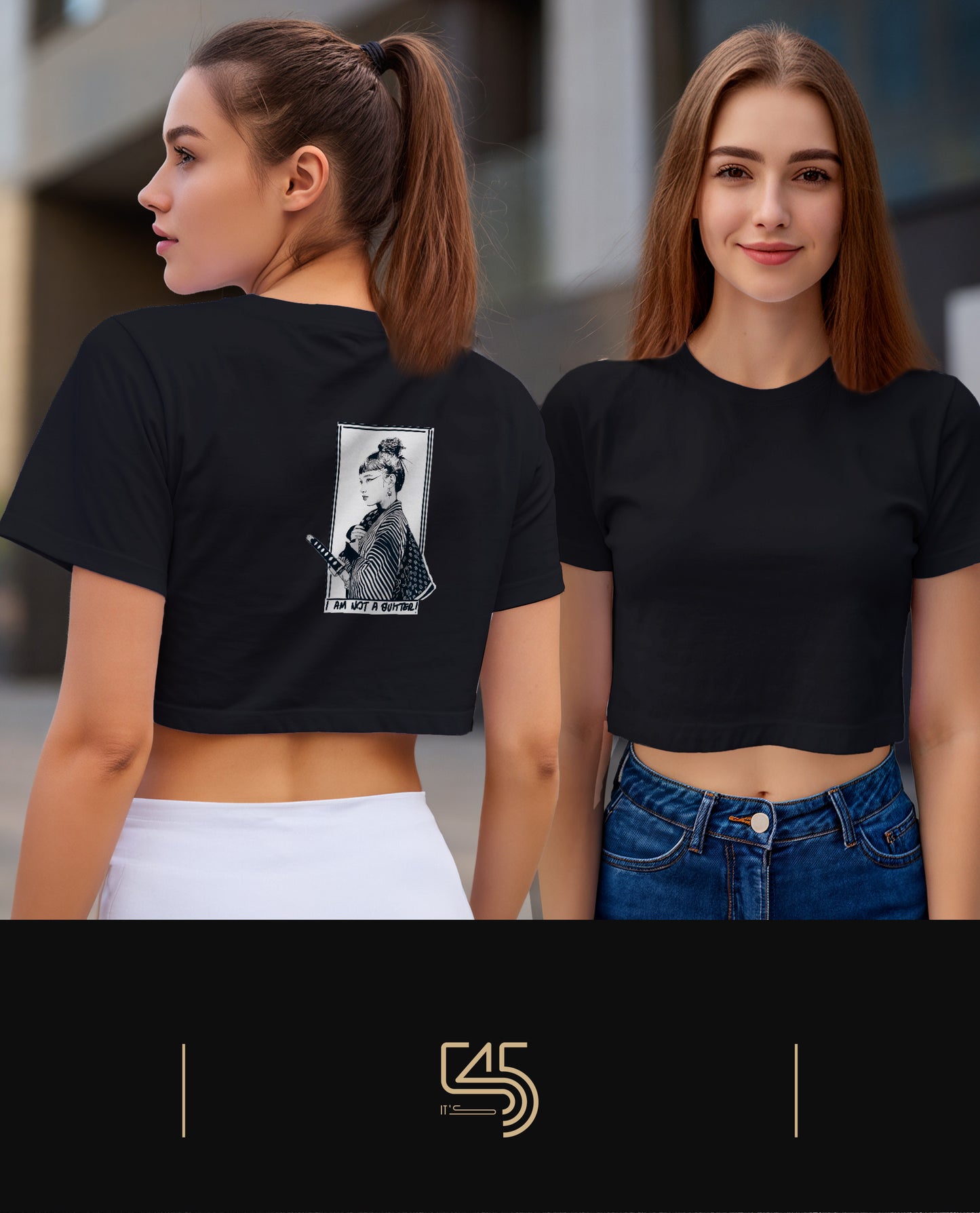 Sharp Silence "I Am Not a Quitter" Crop Size T-Shirt (Tişört) 3 Renk