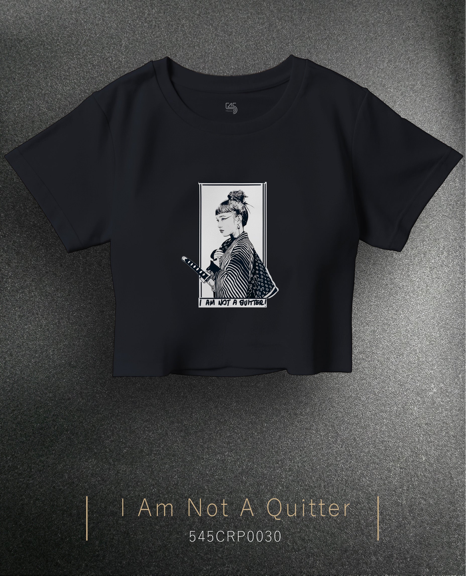 Sharp Silence "I Am Not a Quitter" Crop Size T-Shirt (Tişört) 3 Renk