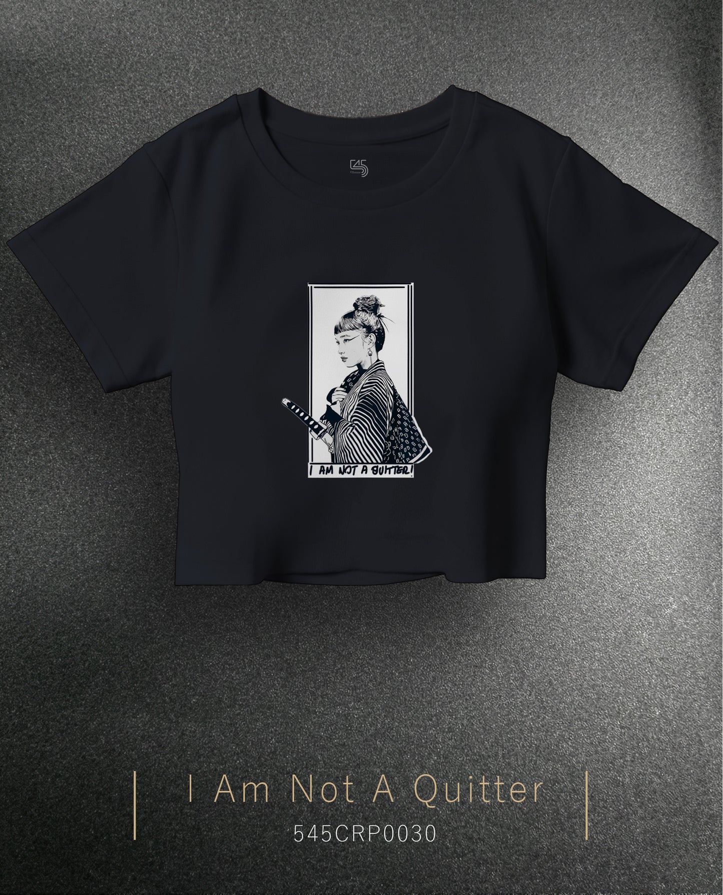 Sharp Silence "I Am Not a Quitter" Crop Size T-Shirt (Tişört) 3 Renk