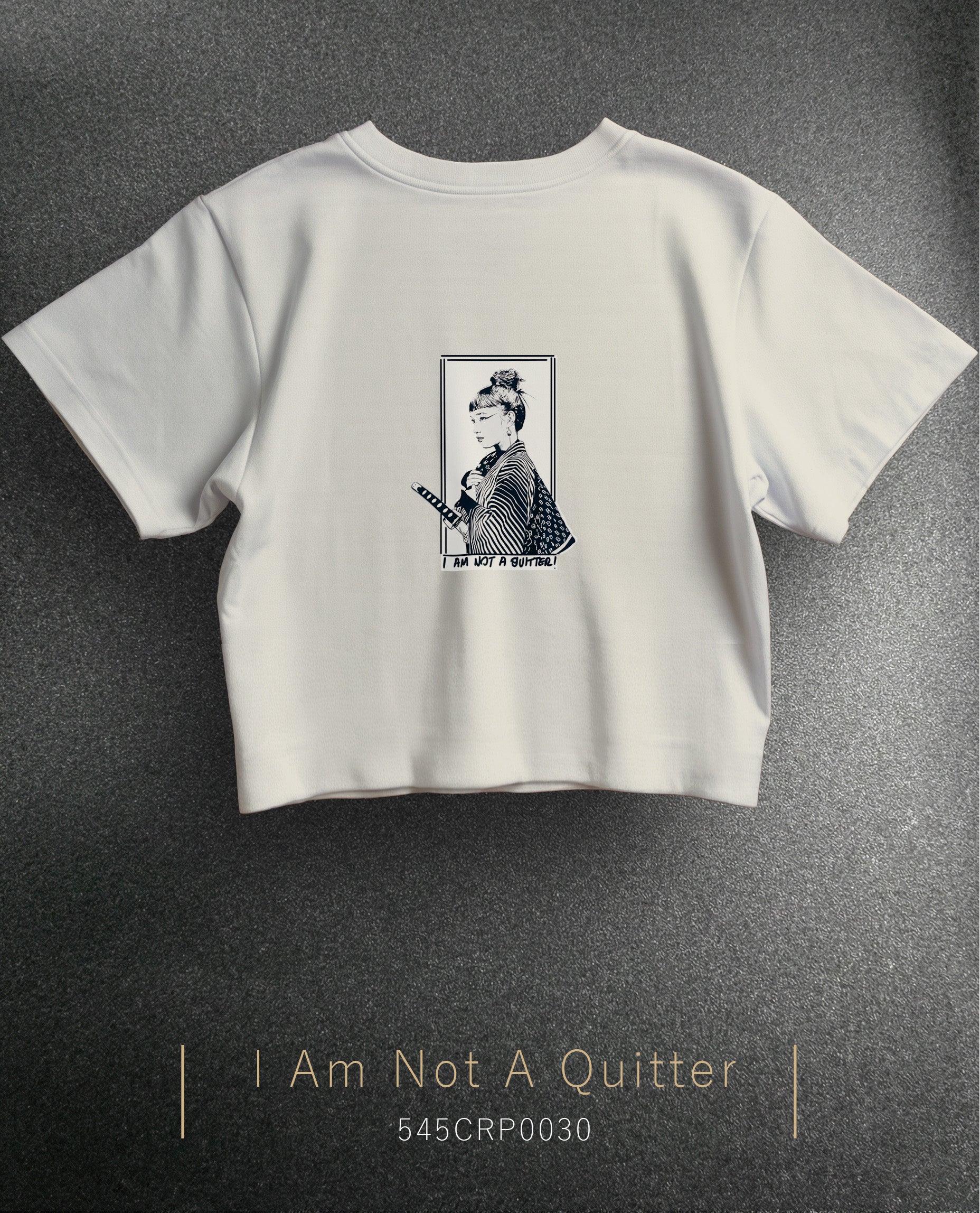 Sharp Silence "I Am Not a Quitter" Crop Size T-Shirt (Tişört) 3 Renk