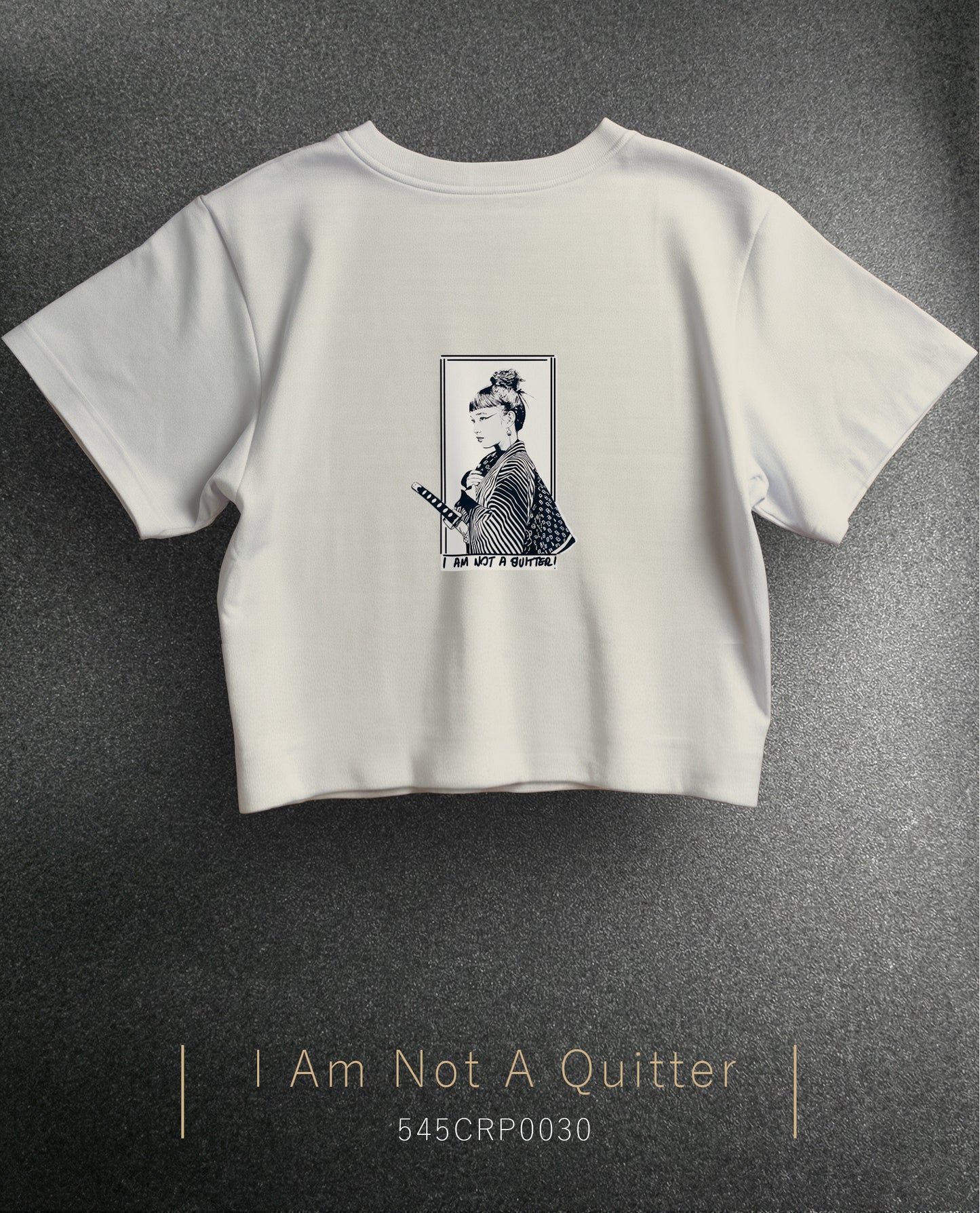 Sharp Silence "I Am Not a Quitter" Crop Size T-Shirt (Tişört) 3 Renk