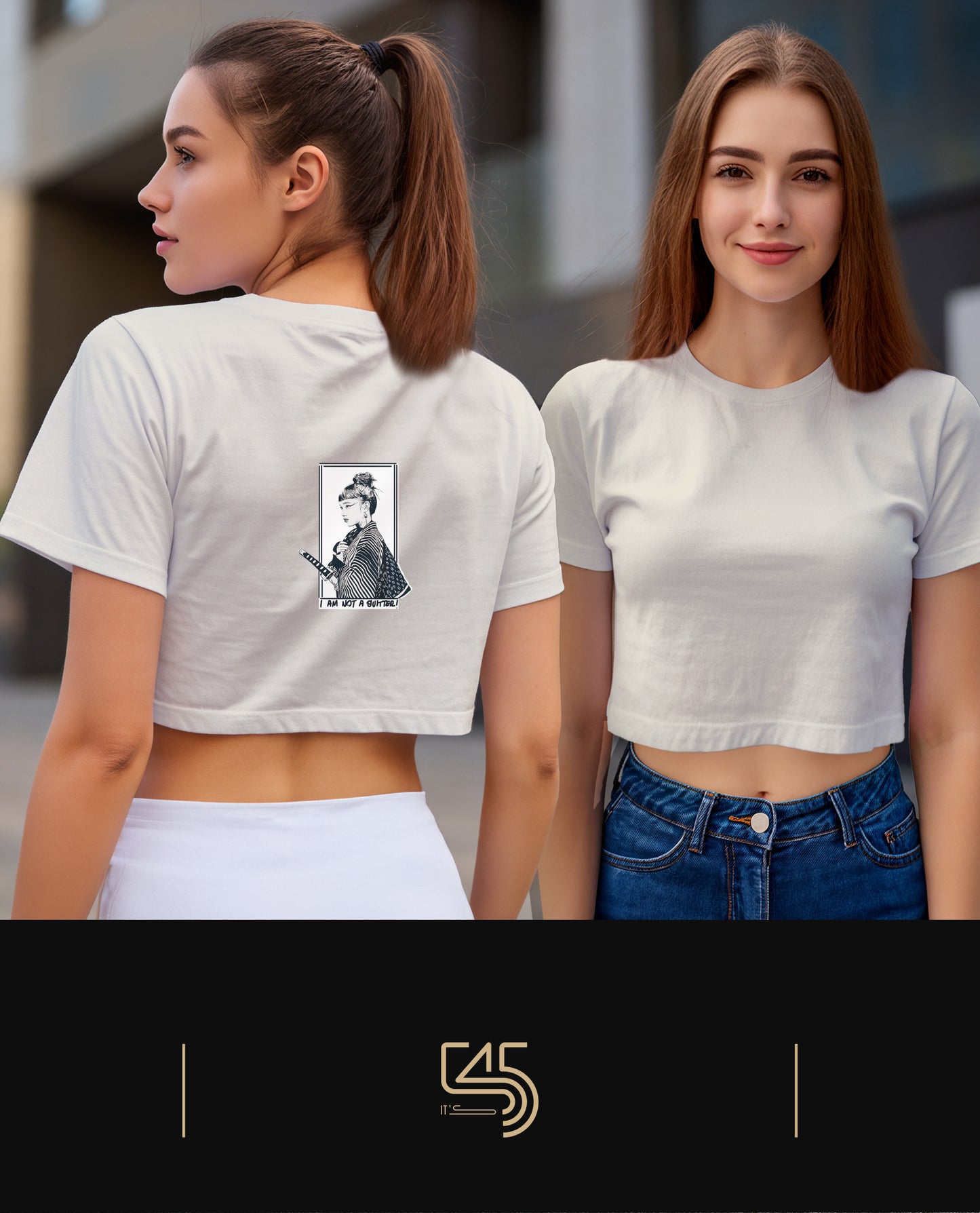 Sharp Silence "I Am Not a Quitter" Crop Size T-Shirt (Tişört) 3 Renk