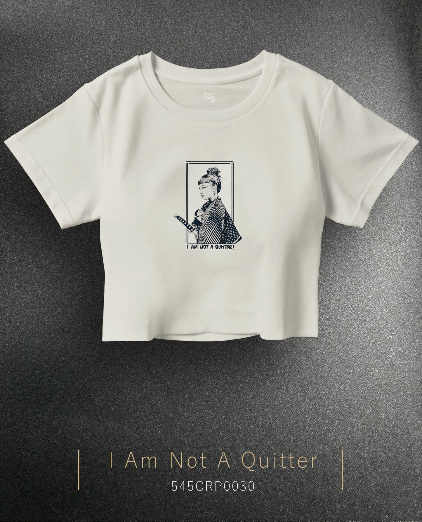 Sharp Silence "I Am Not a Quitter" Crop Size T-Shirt (Tişört) 3 Renk