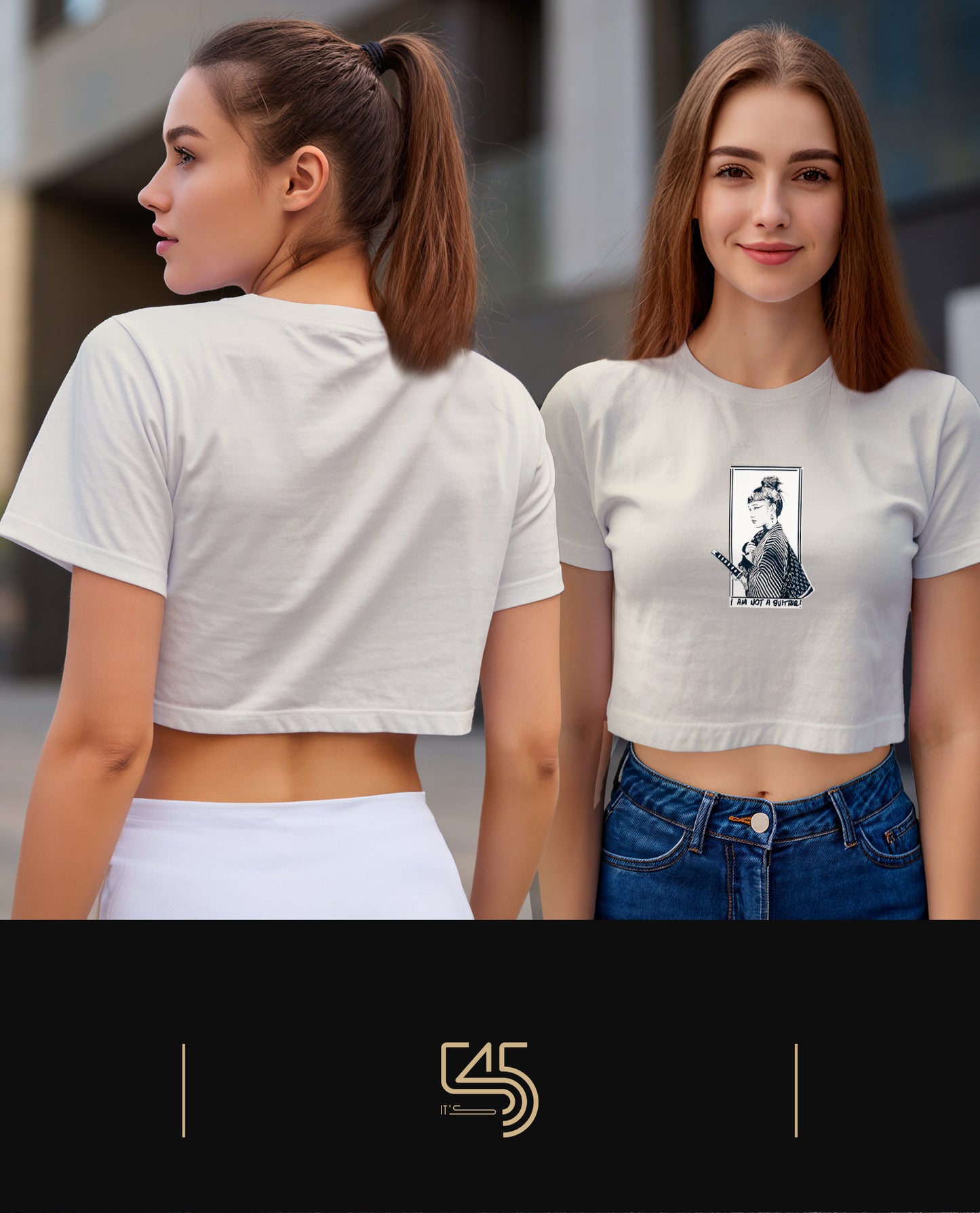 Sharp Silence "I Am Not a Quitter" Crop Size T-Shirt (Tişört) 3 Renk