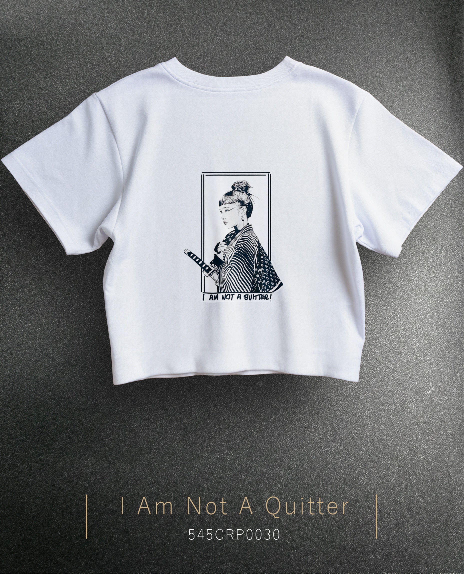 Sharp Silence "I Am Not a Quitter" Crop Size T-Shirt (Tişört) 3 Renk
