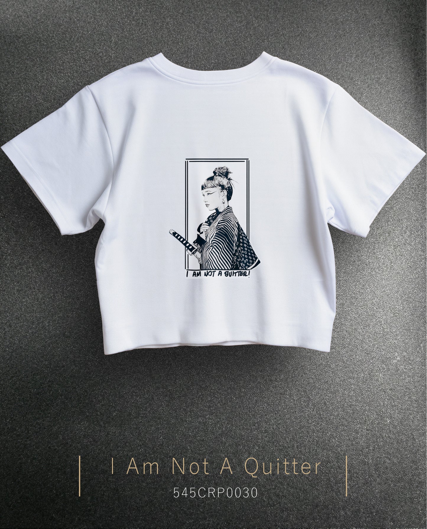 Sharp Silence "I Am Not a Quitter" Crop Size T-Shirt (Tişört) 3 Renk