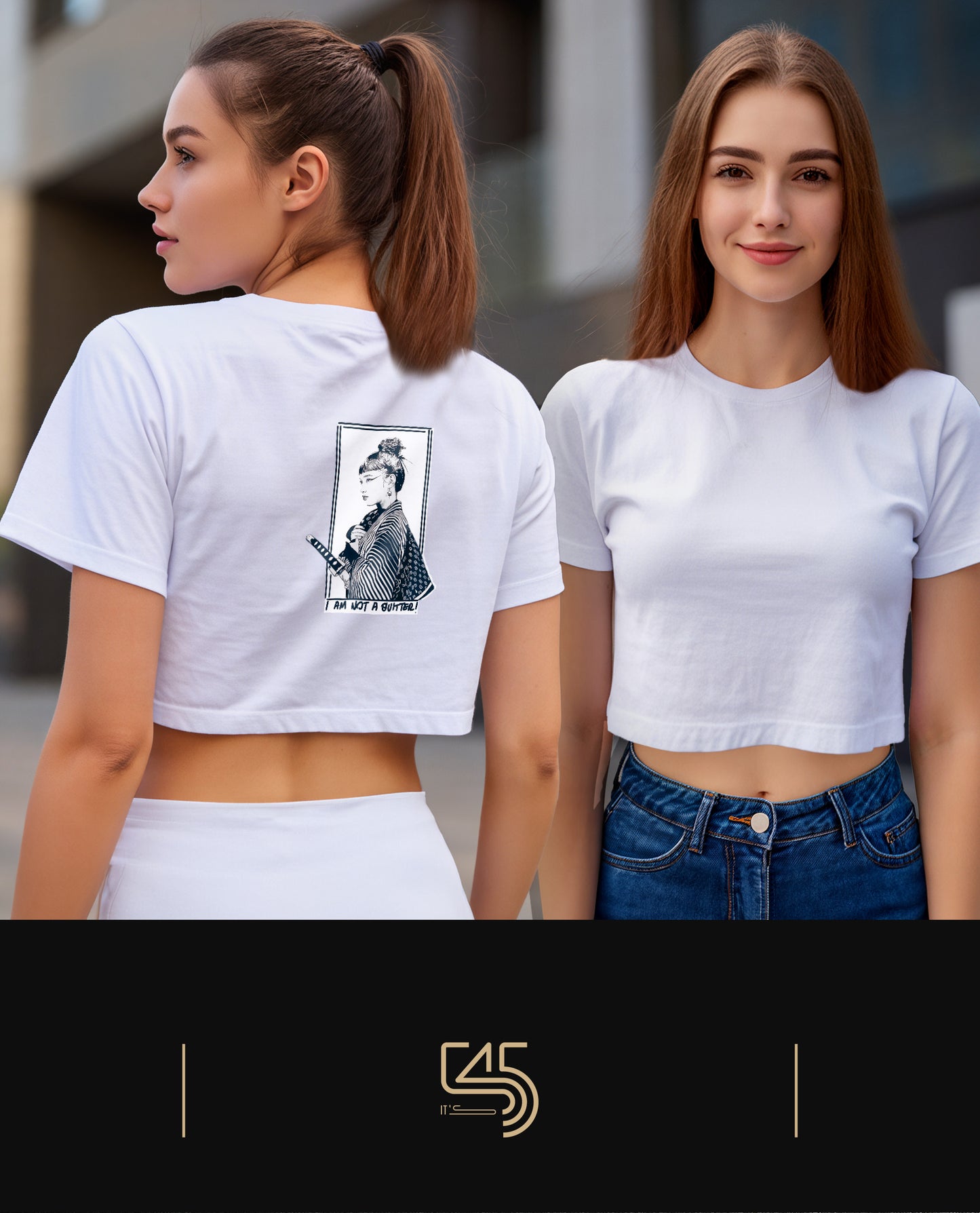 Sharp Silence "I Am Not a Quitter" Crop Size T-Shirt (Tişört) 3 Renk