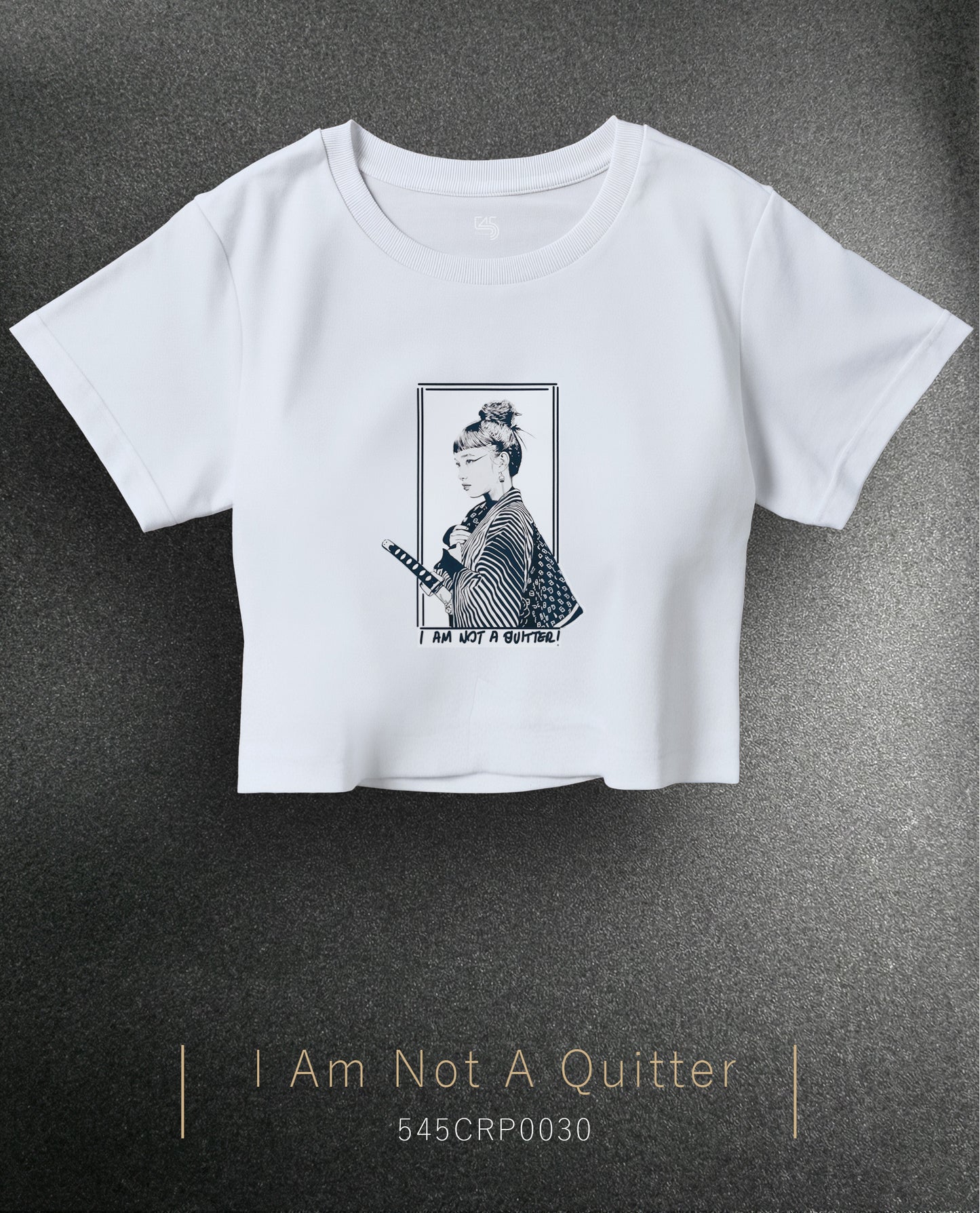 Sharp Silence "I Am Not a Quitter" Crop Size T-Shirt (Tişört) 3 Renk