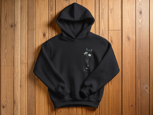 Flower It's 545 Hoodie (Kapüşonlu Sweatshirt) (Renk: Siyah-Ekru) (545HOD0001)