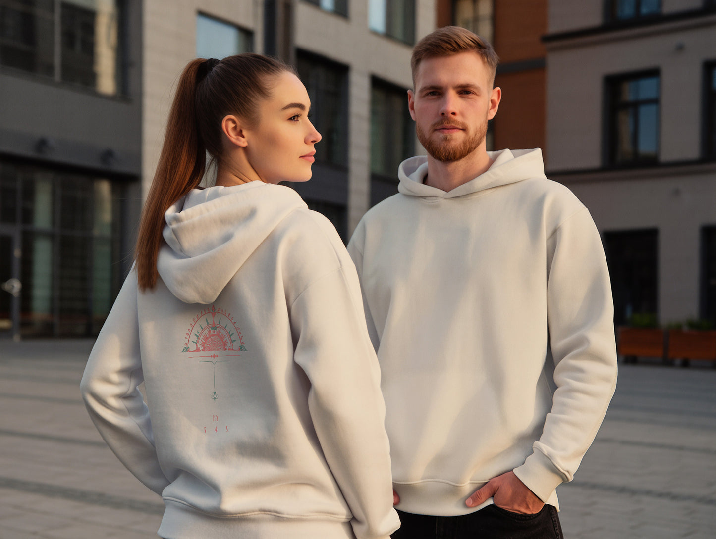 Sun It's 545 Hoodie (Kapüşonlu Sweatshirt) (Renk: Siyah-Ekru) (545HOD0005)