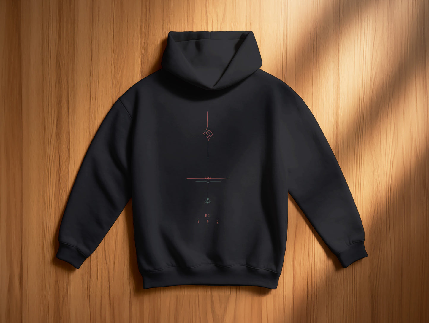 Line It's 545 Hoodie (Kapüşonlu Sweatshirt) (Renk: Siyah-Ekru) (545HOD0006)