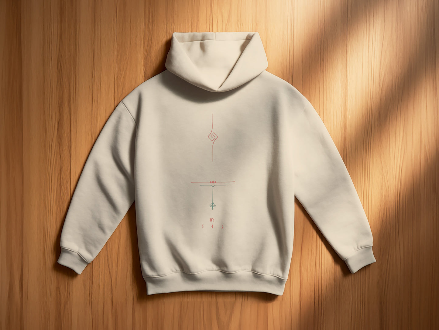 Line It's 545 Hoodie (Kapüşonlu Sweatshirt) (Renk: Siyah-Ekru) (545HOD0006)