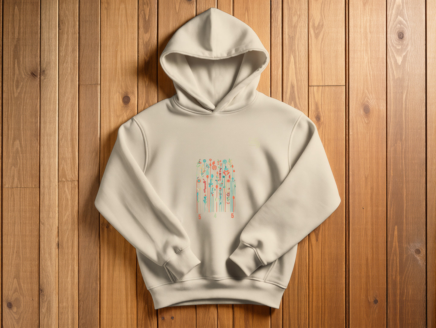 The Colors It's 545 Hoodie (Kapüşonlu Sweatshirt) (Renk: Siyah-Ekru) (545HOD0008)