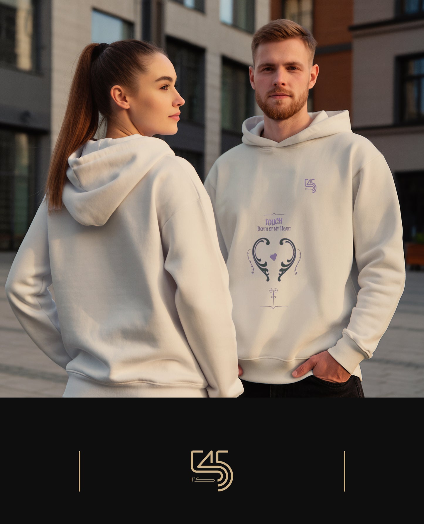 Touch & Love Hoodie Kapüşonlu Sweatshirt (2 Renk)